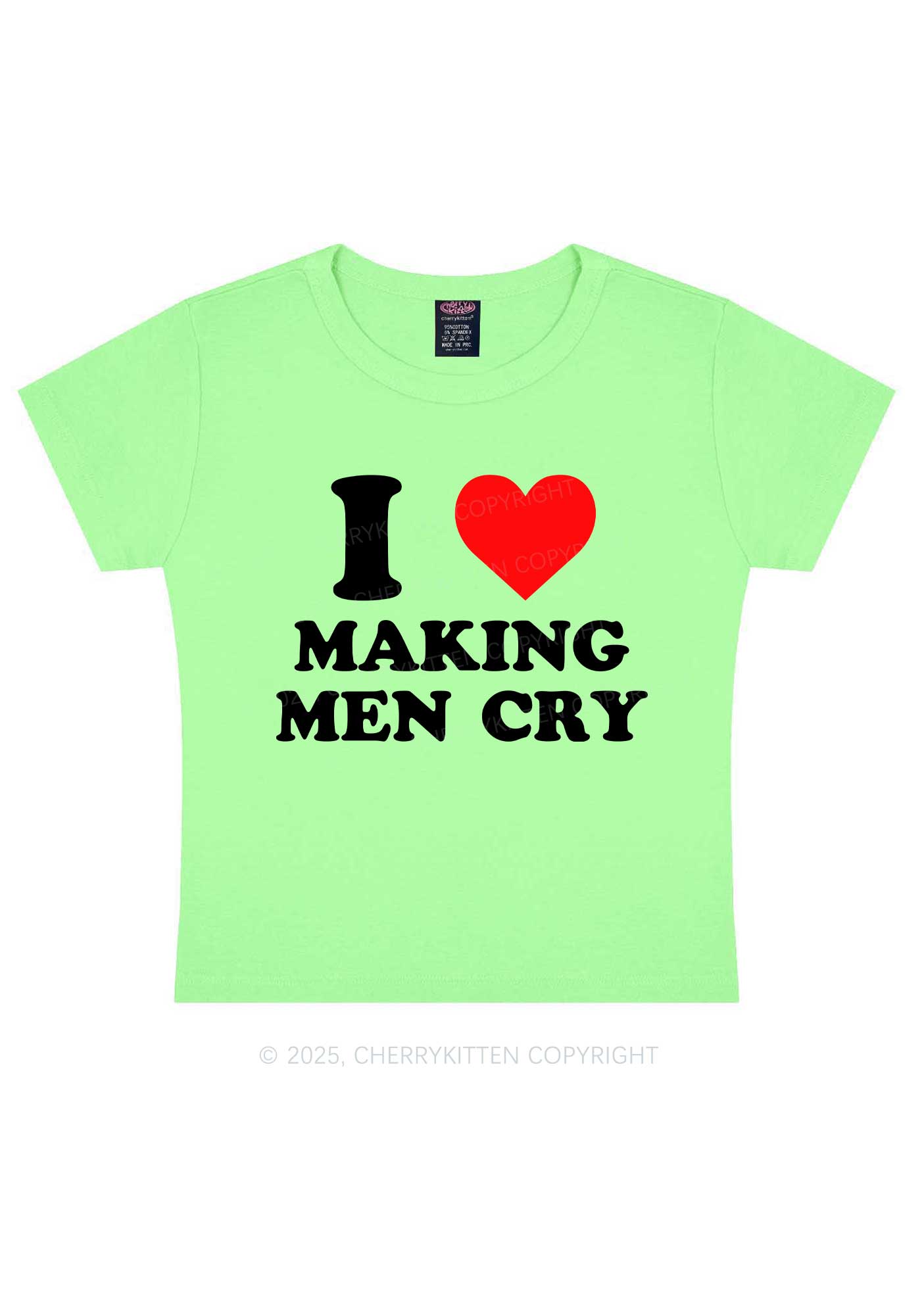 I Love Making Men Cry Y2K Baby Tee Cherrykitten