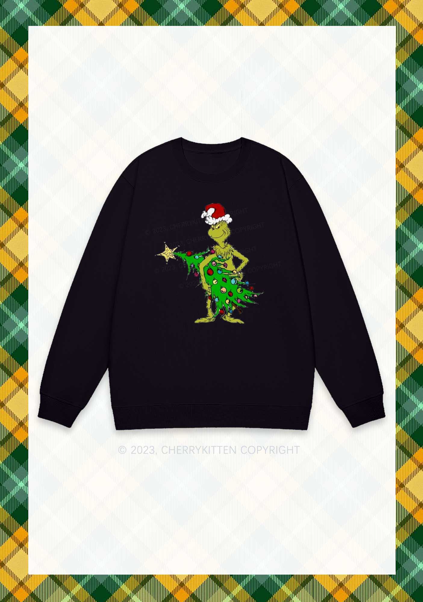 Stealing Christmas Tree Y2K Sweatshirt Cherrykitten