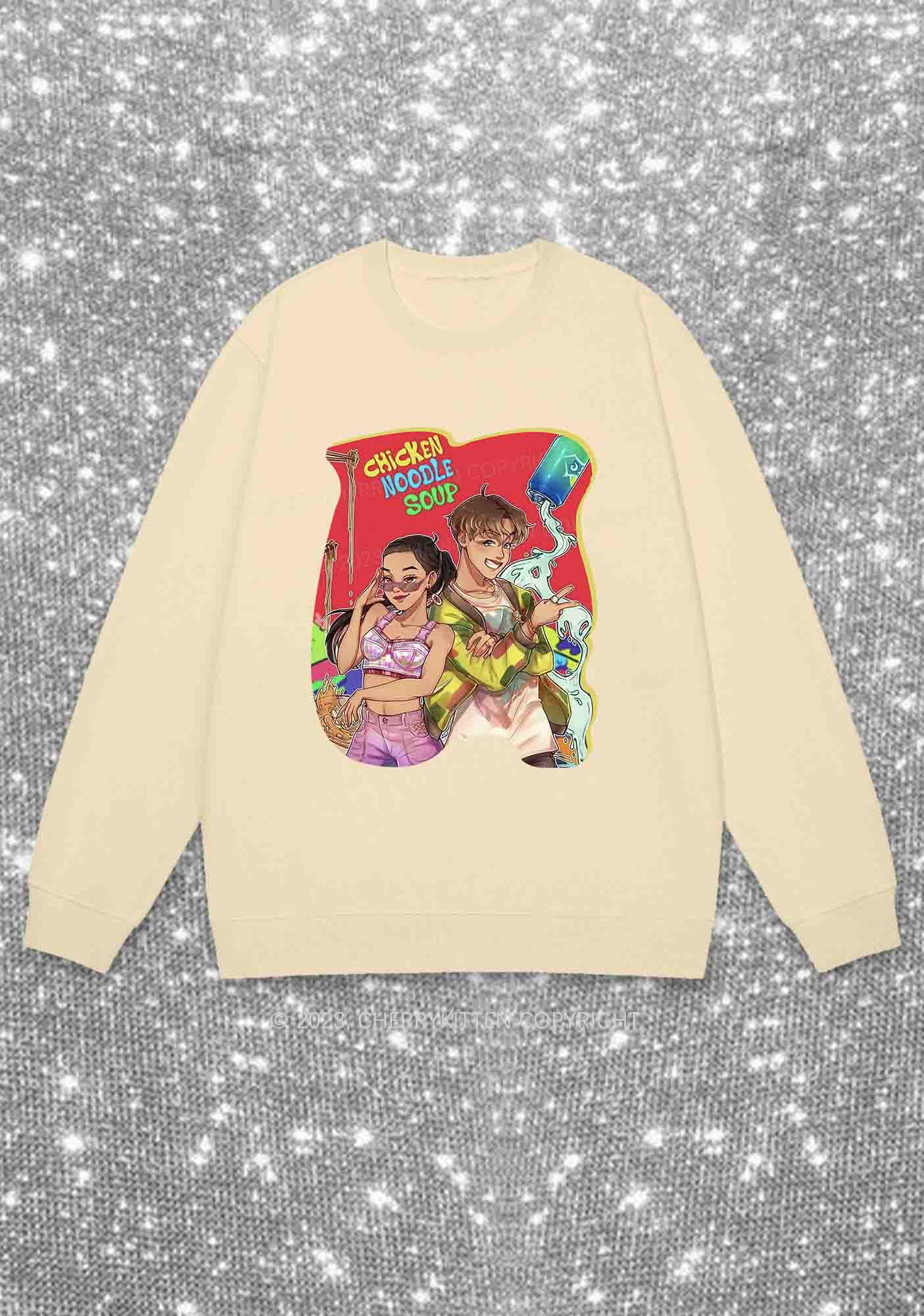 Chicken Noodle Soup Kpop Y2K Sweatshirt Cherrykitten