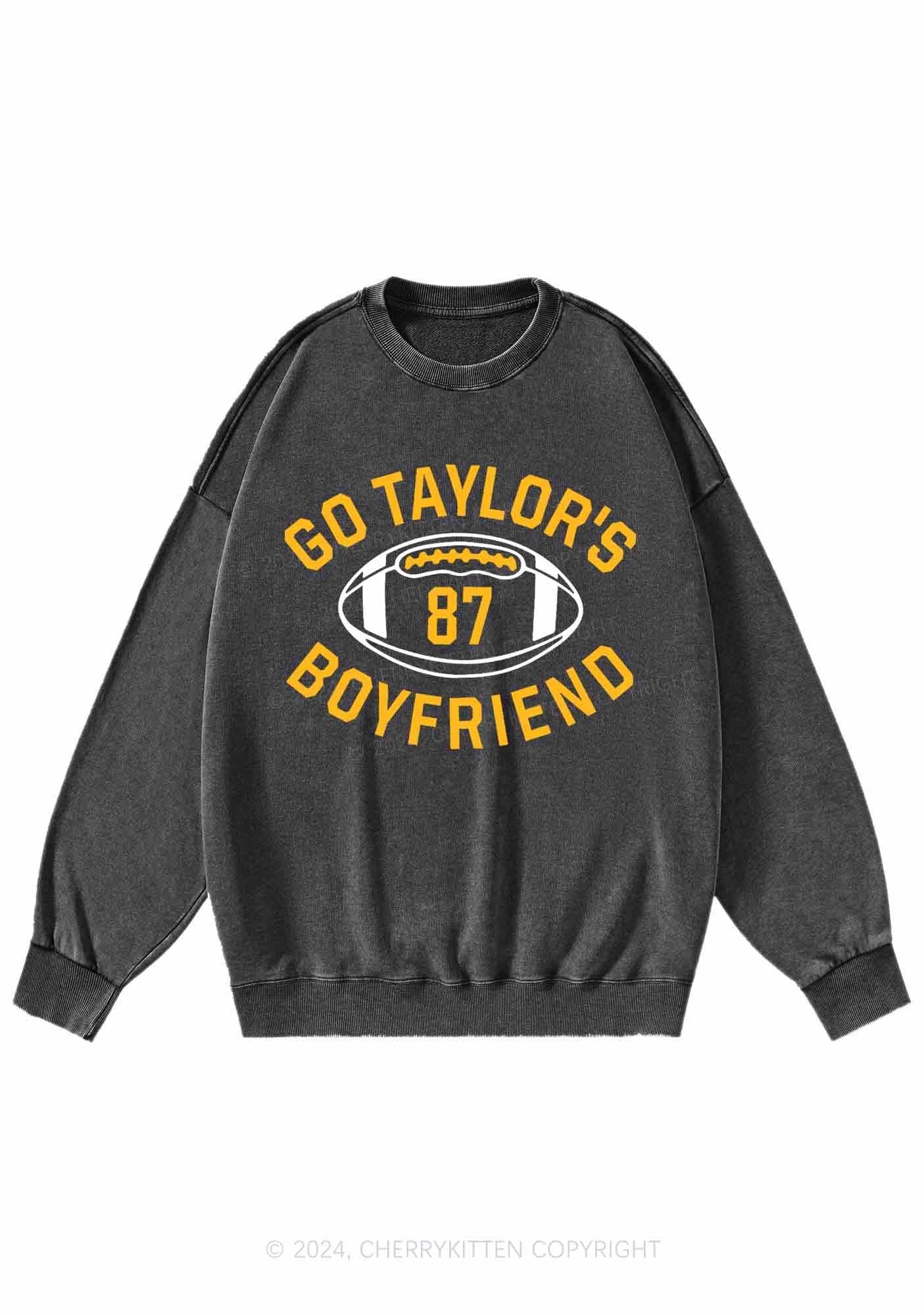 Go Boyfriend Y2K Super Bowl Washed Sweatshirts Cherrykitten