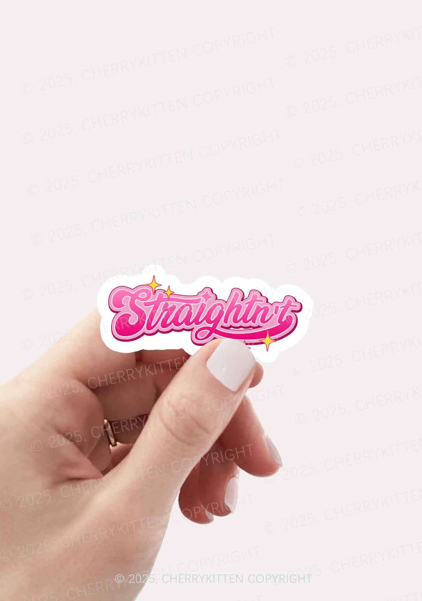 Straightnt Pride 1Pc Y2K Sticker Cherrykitten