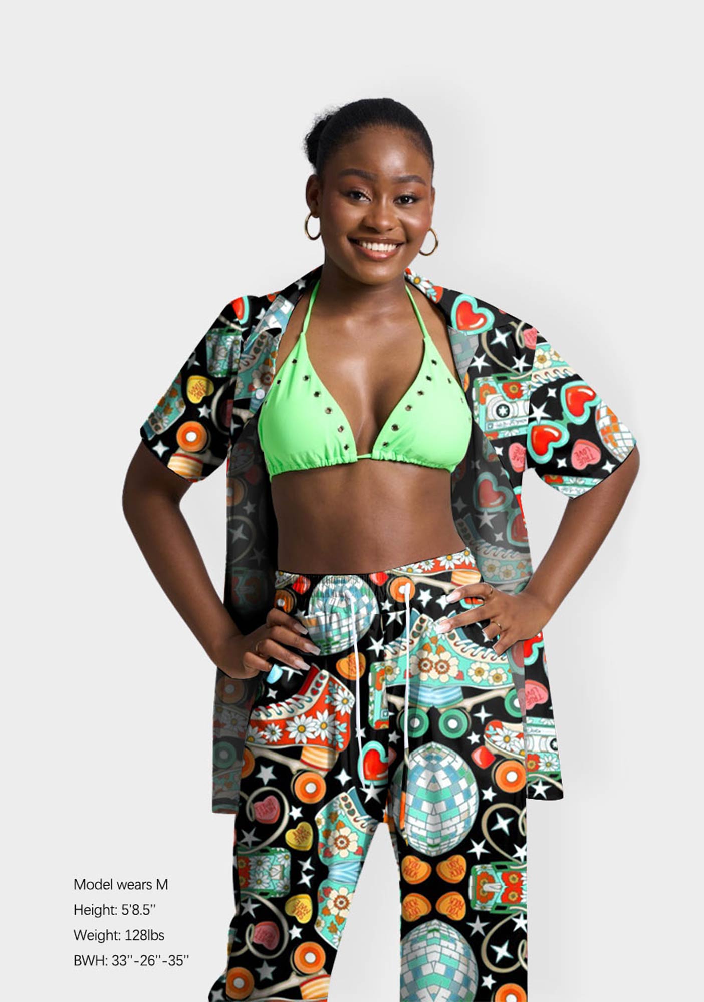 Dazzling Disco Dream Print Shirts