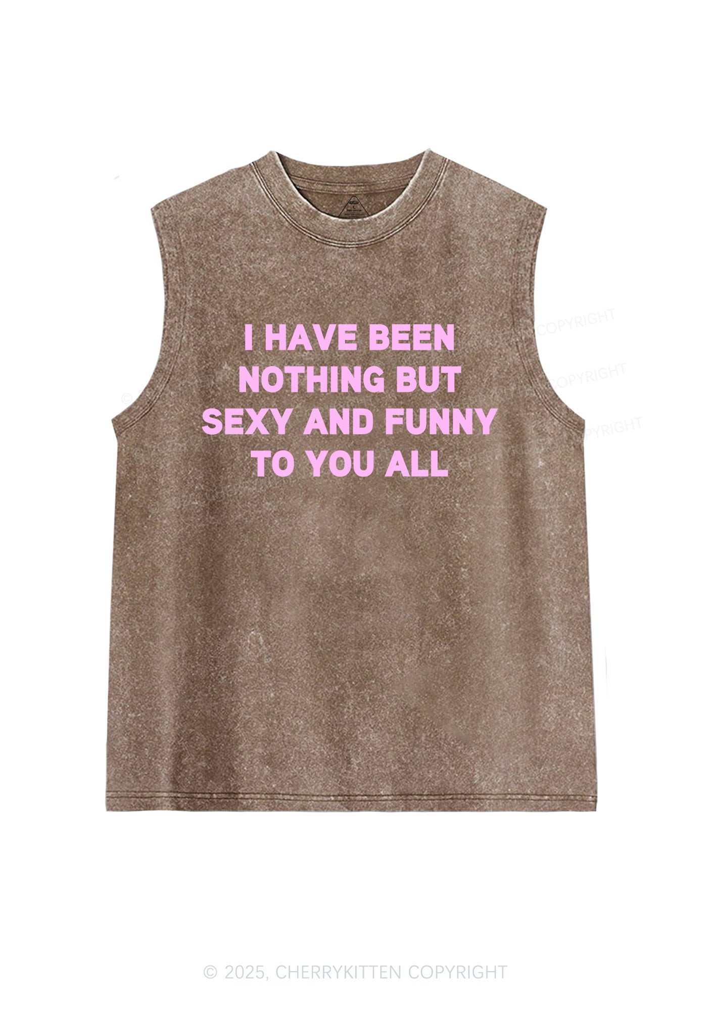 I Have Been Funny Y2K Washed Muscle Tank Cherrykitten