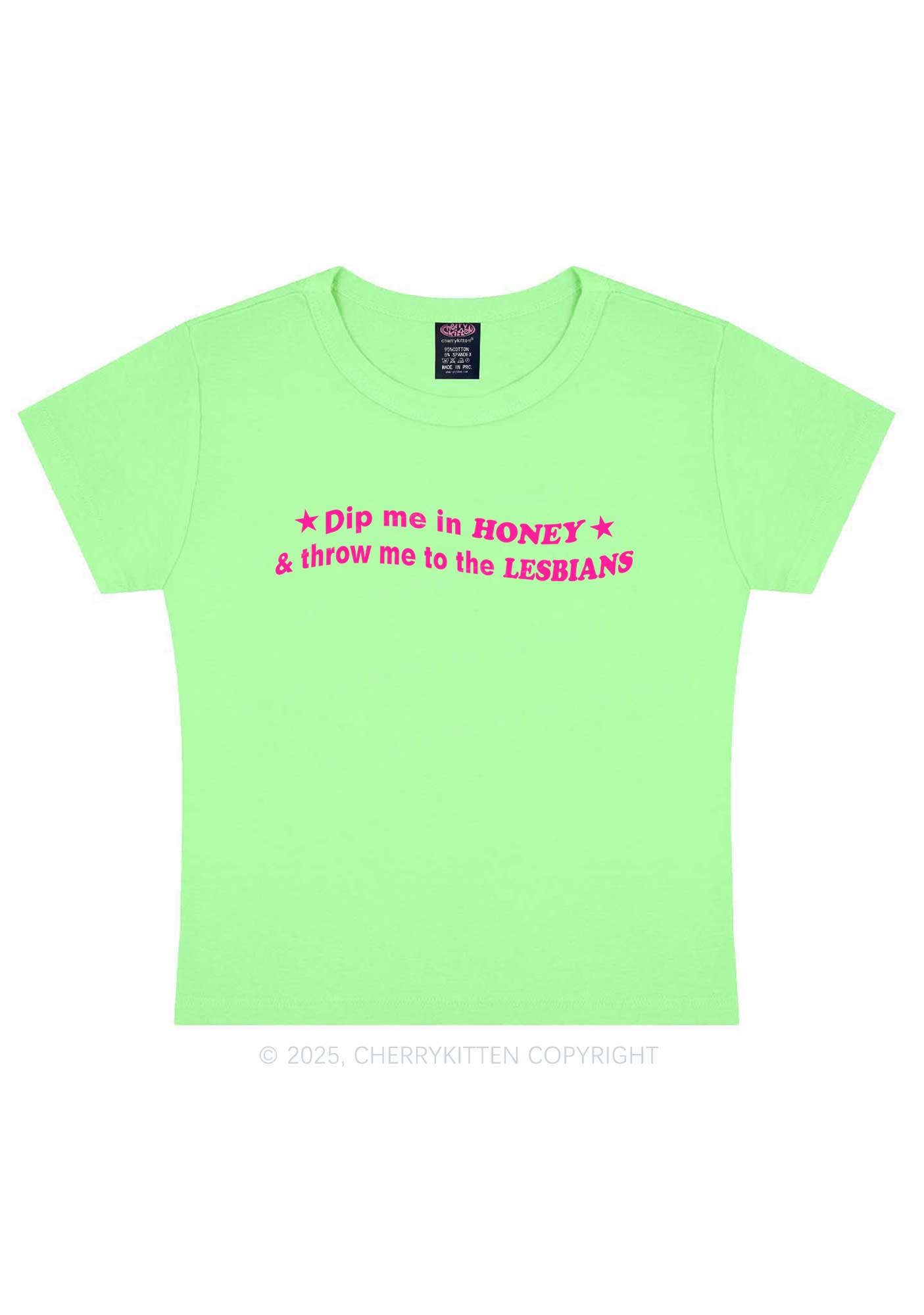 Honey Lesbians Pride Y2K Baby Tee Cherrykitten
