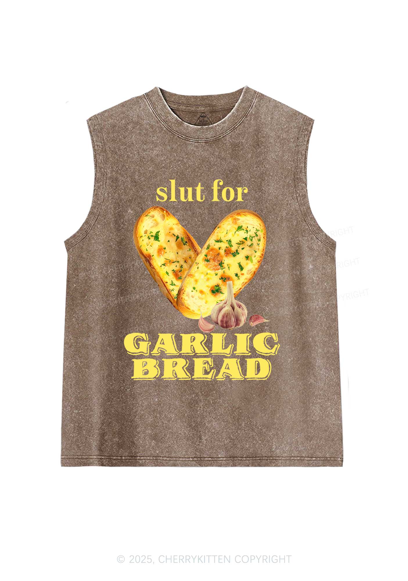 Slxt For Garlic Bread Y2K Washed Muscle Tank Cherrykitten
