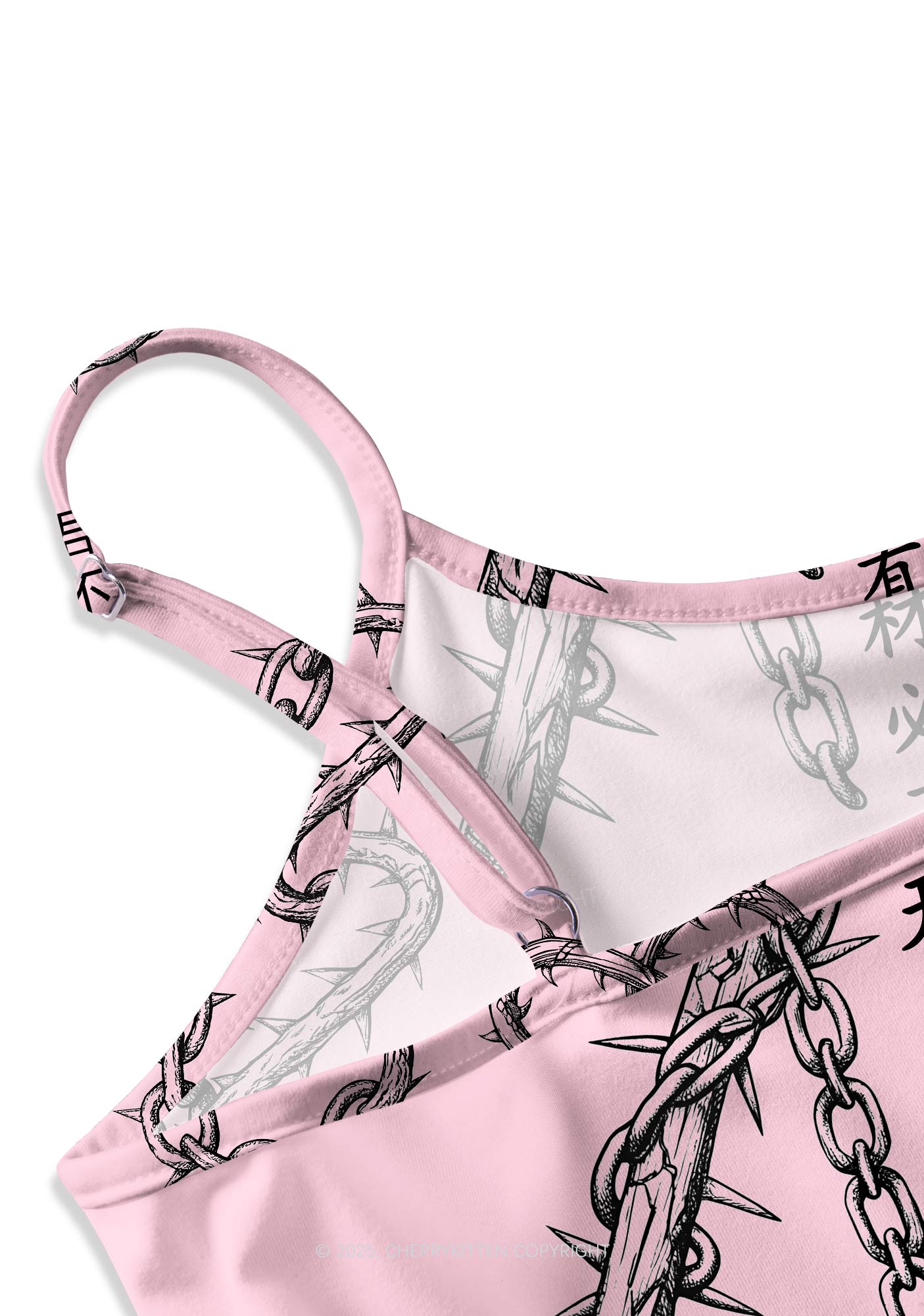 Born To Slay Y2K Print Slip Dress Cherrykitten