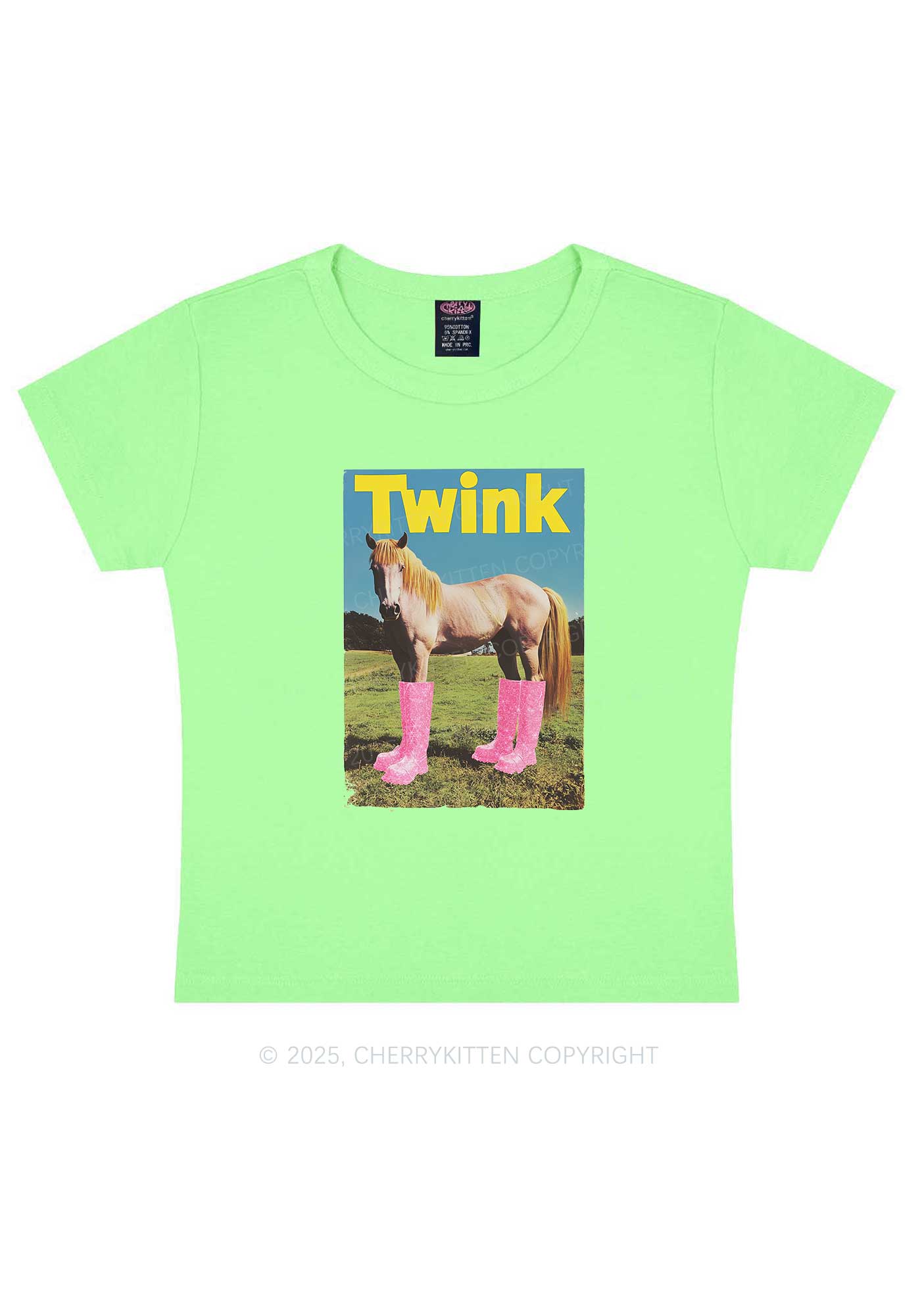 Twink Pony Pride Y2K Baby Tee Cherrykitten