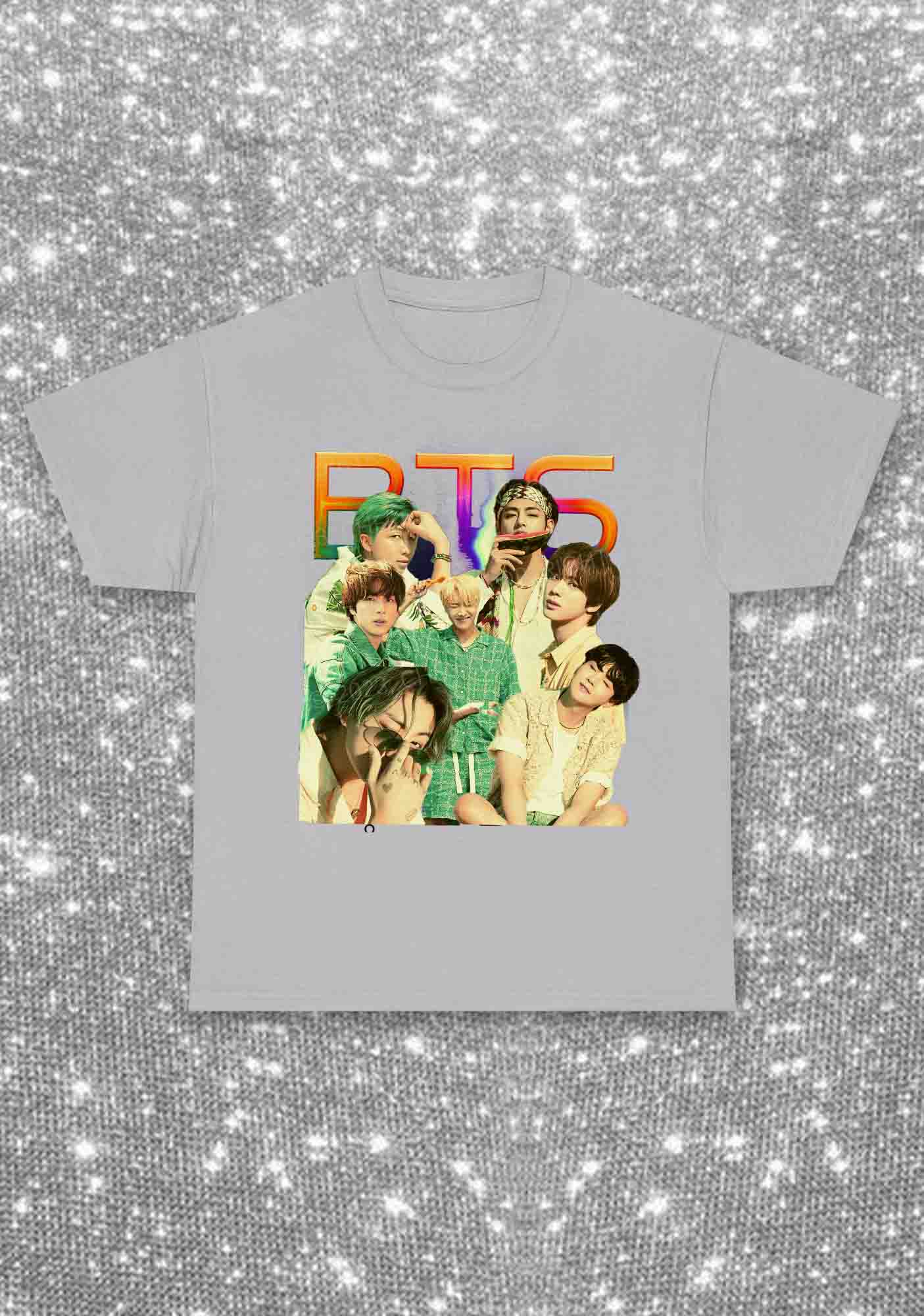 Rainbow Bangtan Kpop Y2K Chunky Shirt Cherrykitten