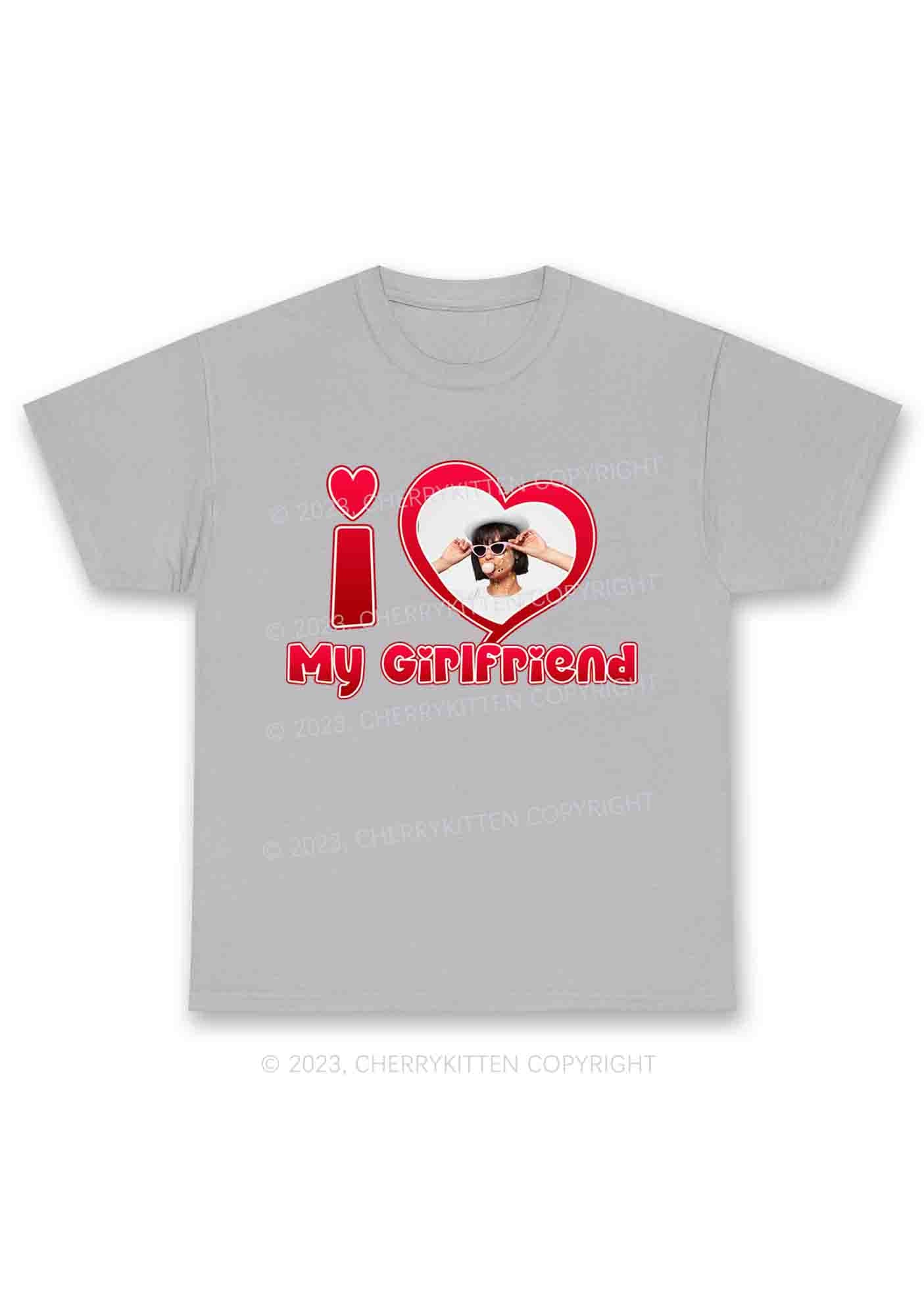 Custom Boyfriend&Girlfriend Red Heart Chunky Shirt