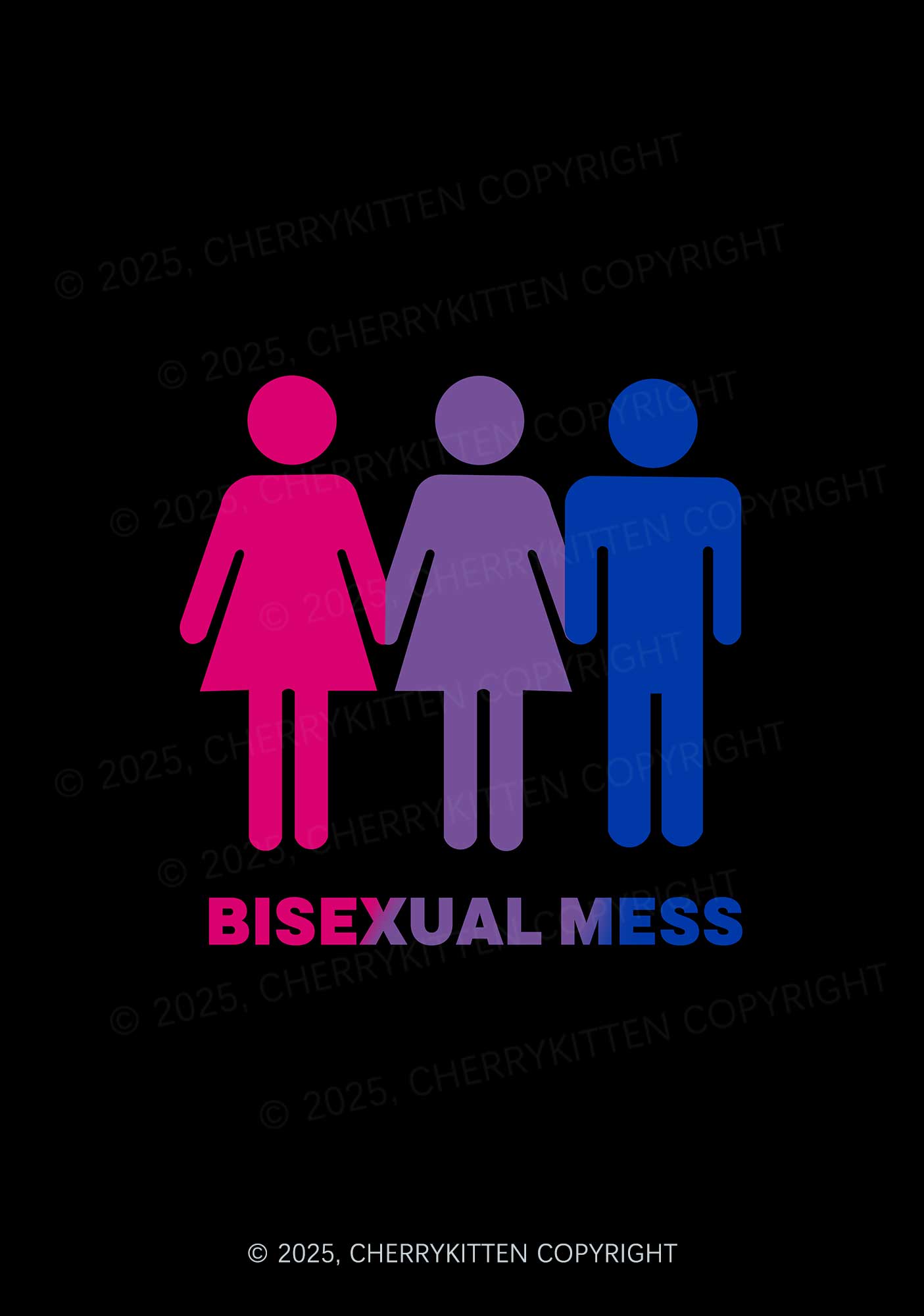 Bisexual Mess Love Pride 1Pc Y2K Pin Badge Cherrykitten