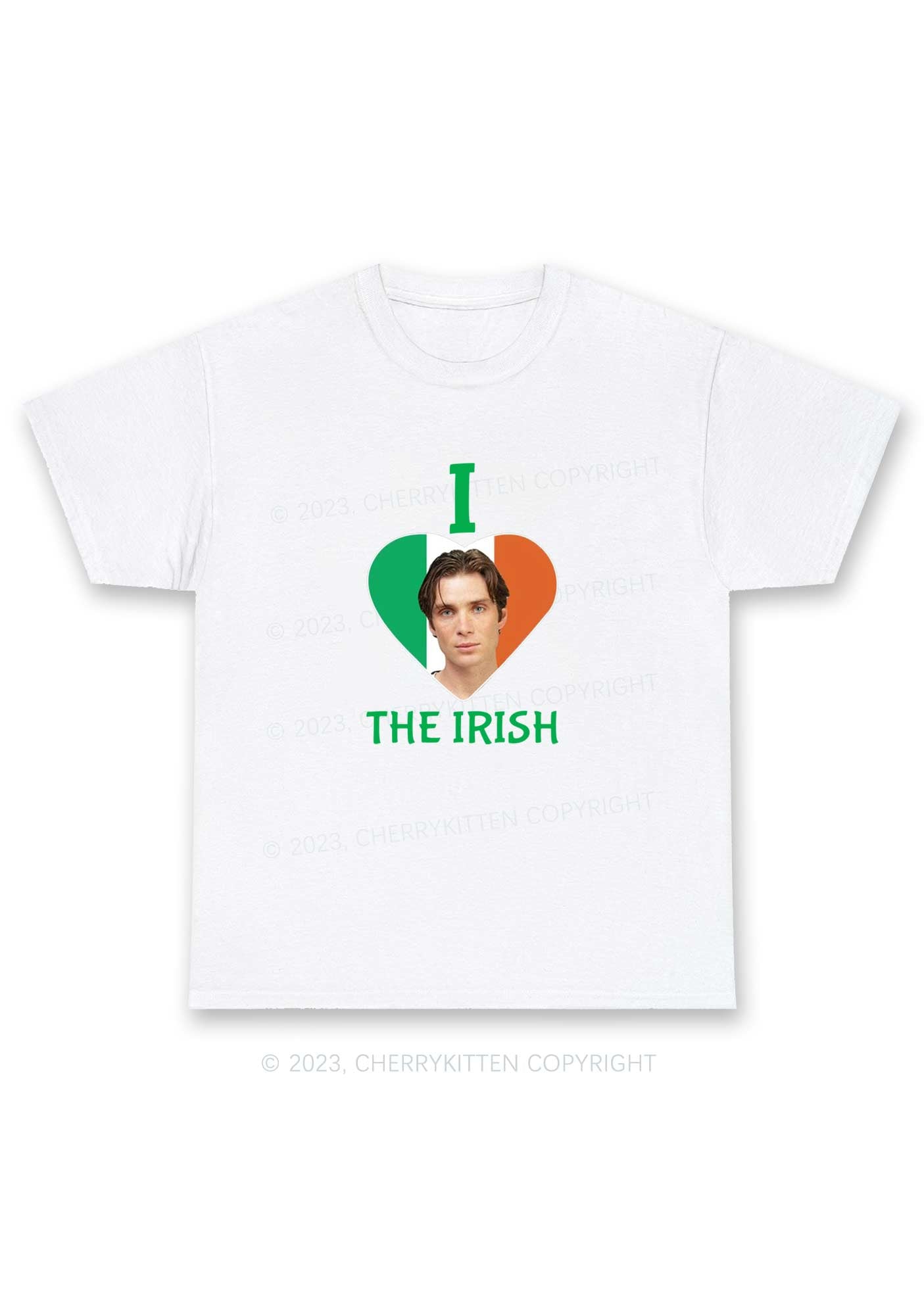 I Love The Irish Custom Photo St Patricks Y2K Chunky Shirt Cherrykitten