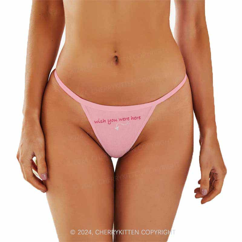 Wish You Were Here Y2K Flat String Thong Cherrykitten