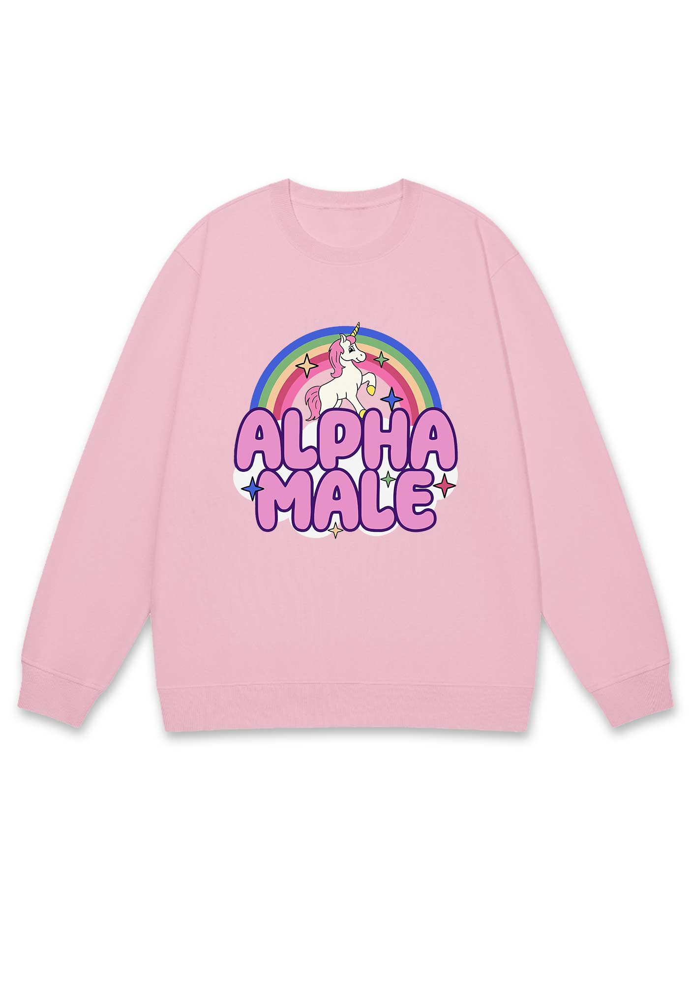 Rainbow Unicorn Alpha Male Y2K Sweatshirt