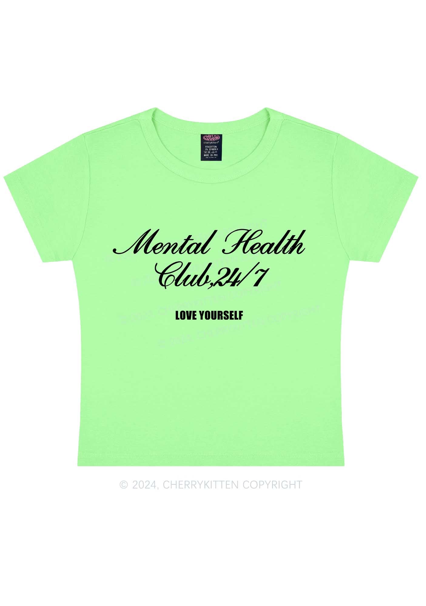 Mental Health Club Y2K Baby Tee Cherrykitten