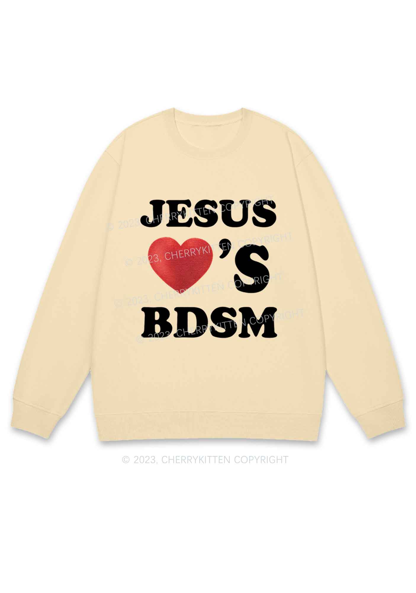 Jesus Loves BDSM Y2K Sweatshirt Cherrykitten