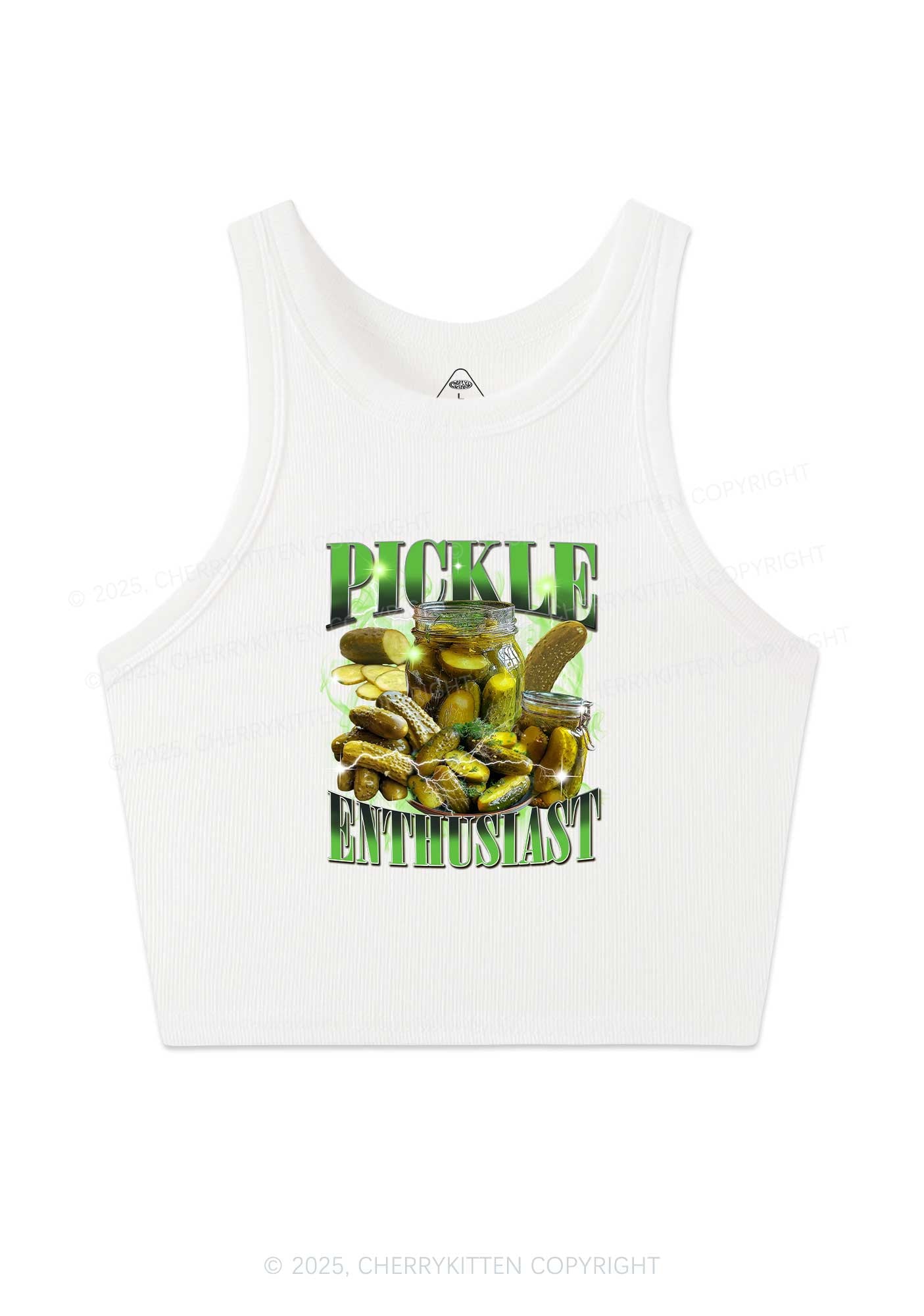 Pickle Enthusiast Y2K Crop Tank Top Cherrykitten