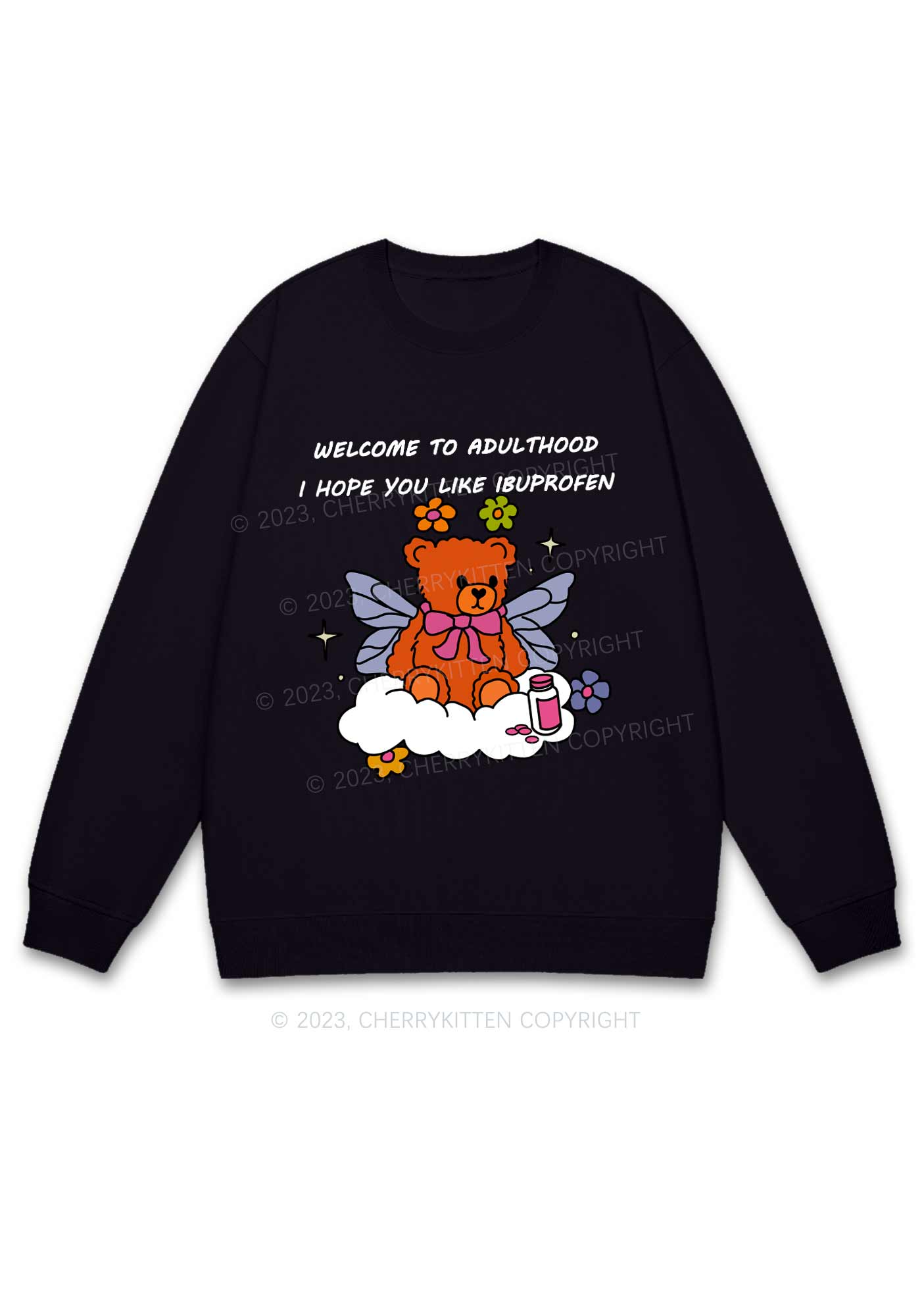 Welcome To Adulthood Y2K Sweatshirt Cherrykitten