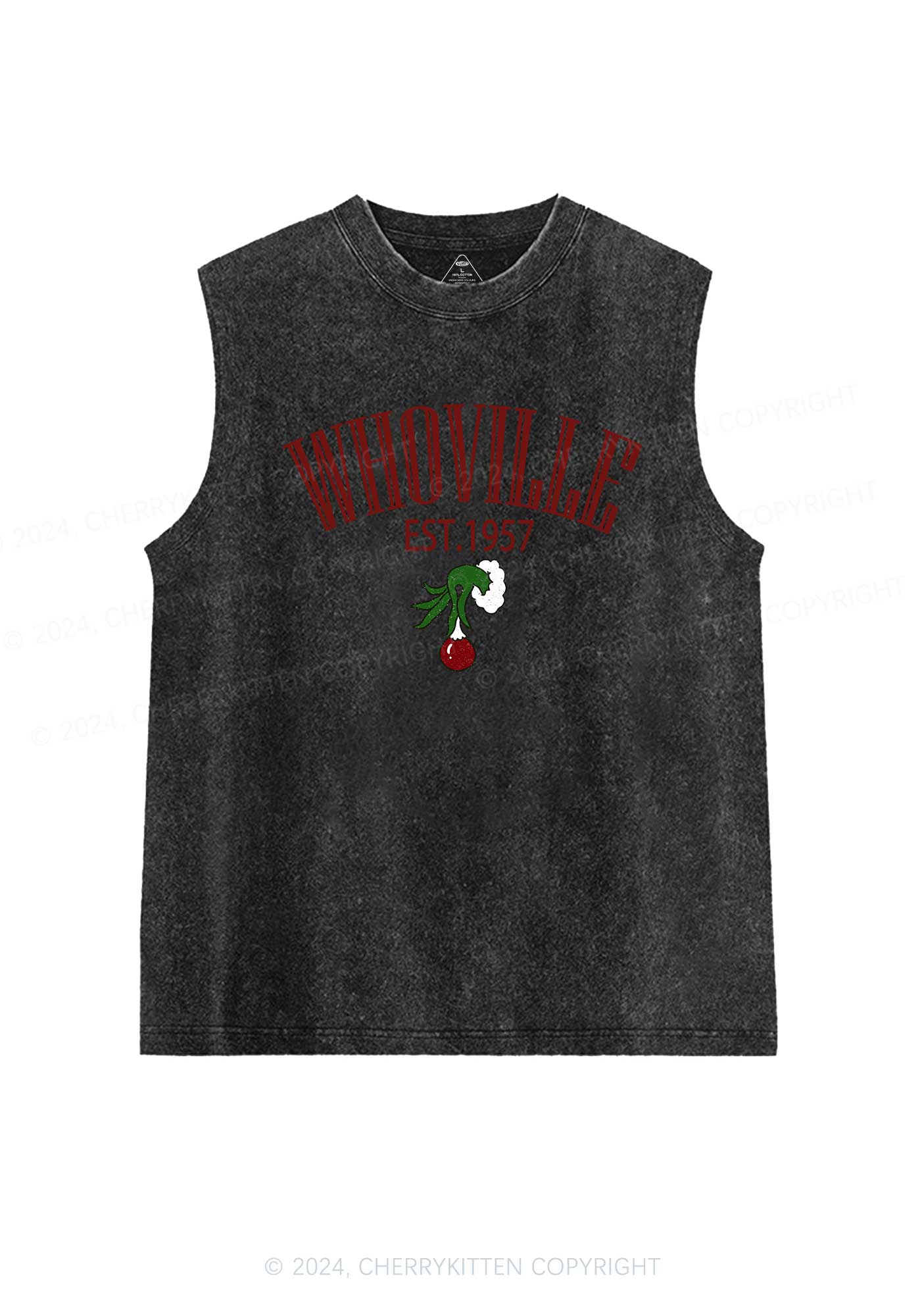 Christmas Whoville Y2K Washed Tank Cherrykitten