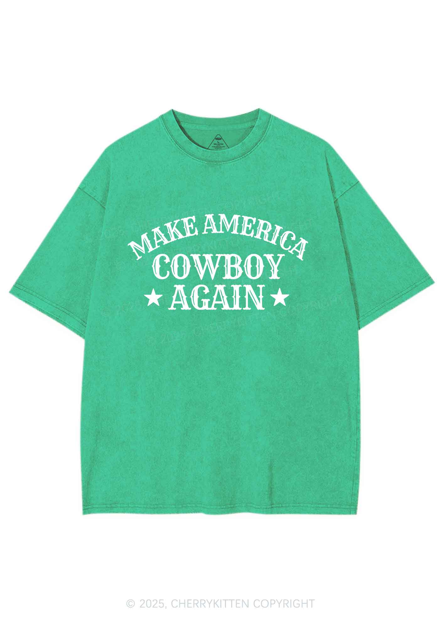 Cowboy Again Y2K Shirts Washed Tee Cherrykitten
