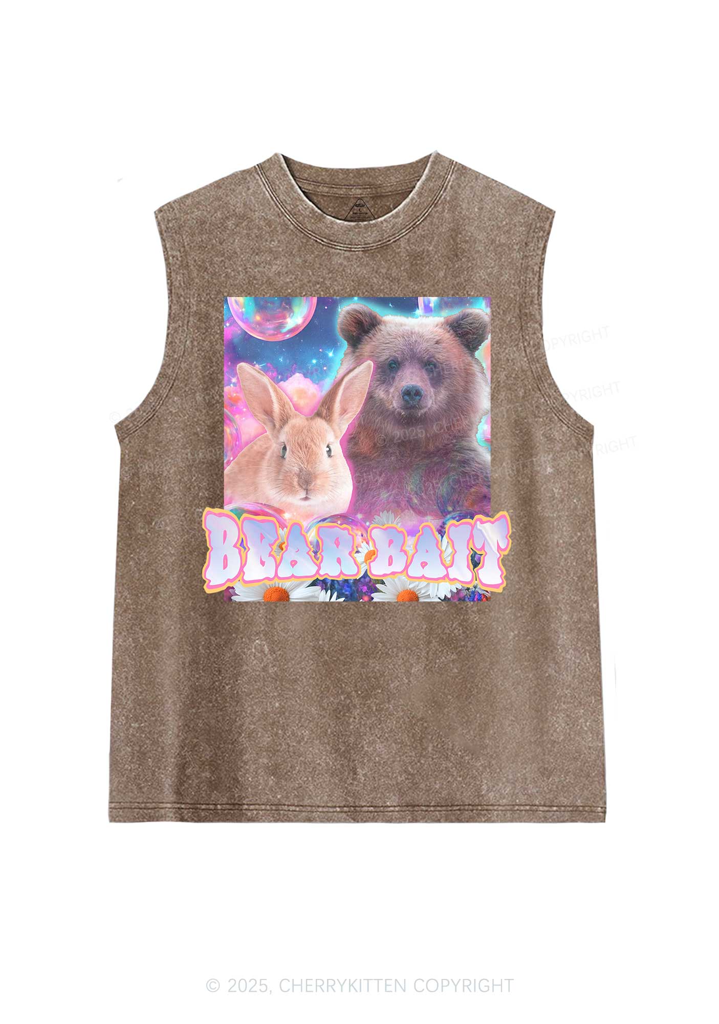 Bear Bait Pride Y2K Washed Muscle Tank Cherrykitten