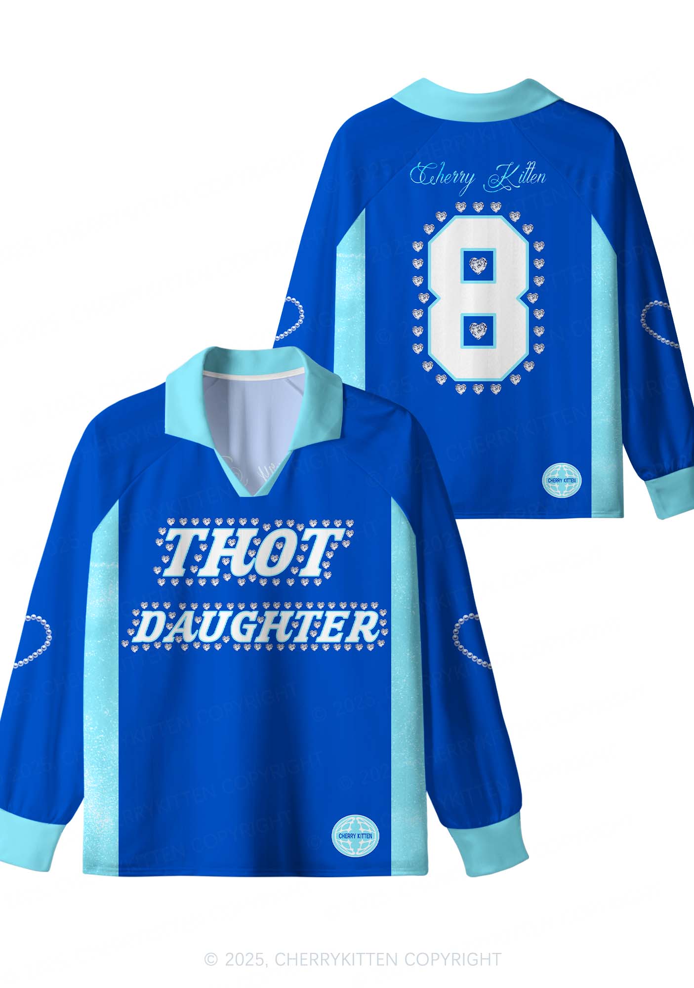 Thot Daughter Y2K Sport Long Sleeve Jersey Shirts Cherrykitten