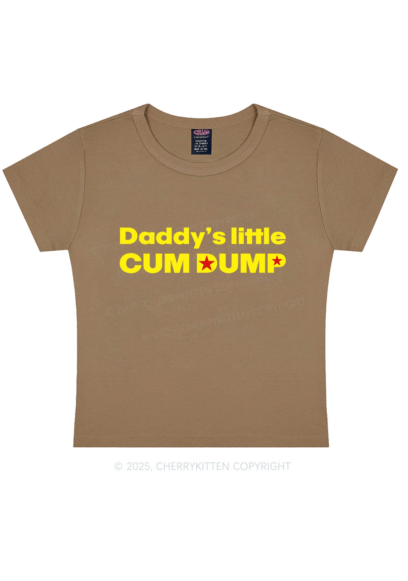 Daddys Little Cum Dump Y2K Baby Tee Cherrykitten