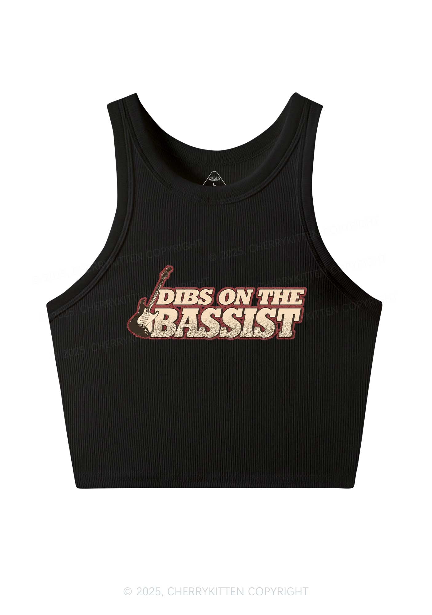 Dibs On The Bassist Y2K Crop Tank Top Cherrykitten