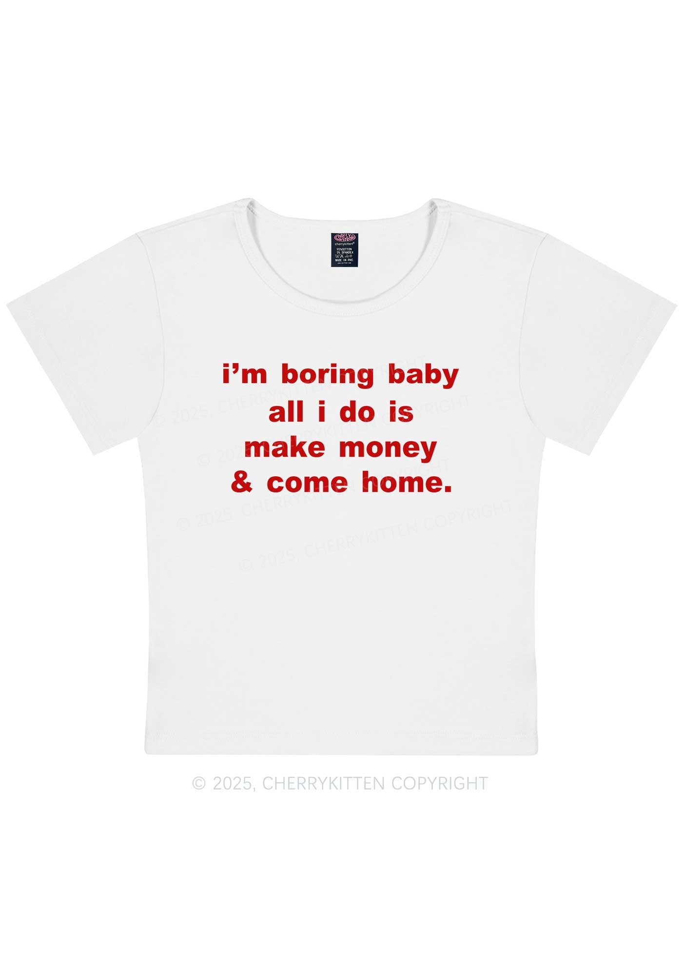 Im Boring Baby Y2K Baby Tee Cherrykitten