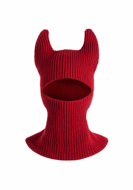 Halloween Y2K Devil Horn Knitted Hat Cherrykitten