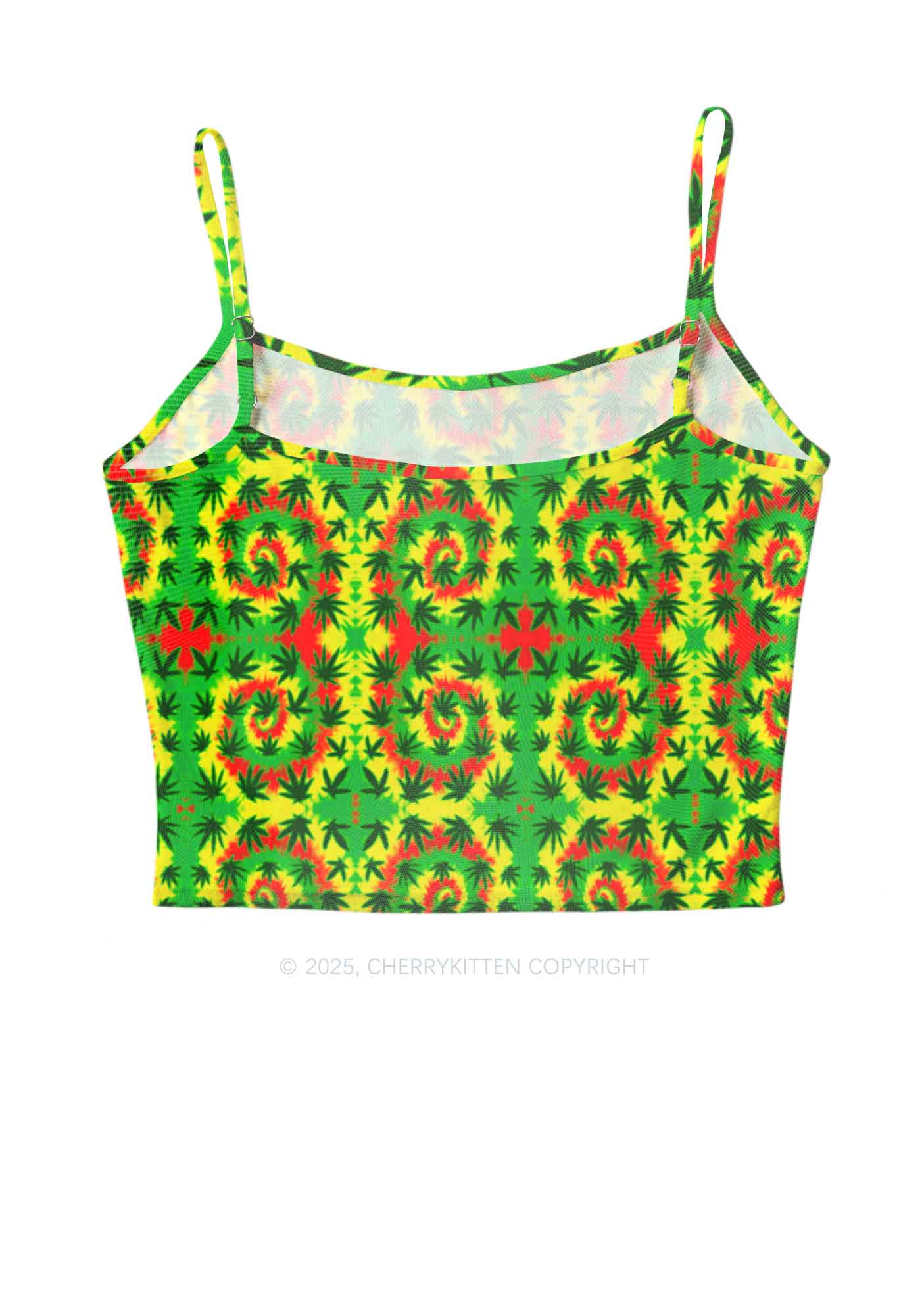 Trippy Leaves Y2K Mesh Cami Tank Cherrykitten