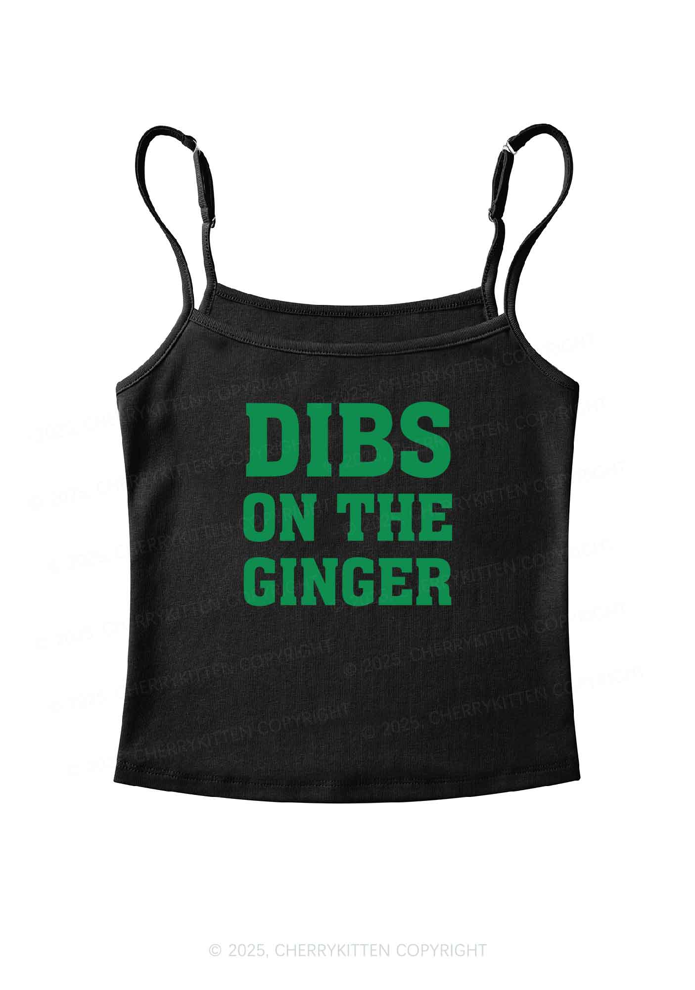 Dibs On The Ginger St Patricks Y2K Spaghetti Strap Cami Cherrykitten