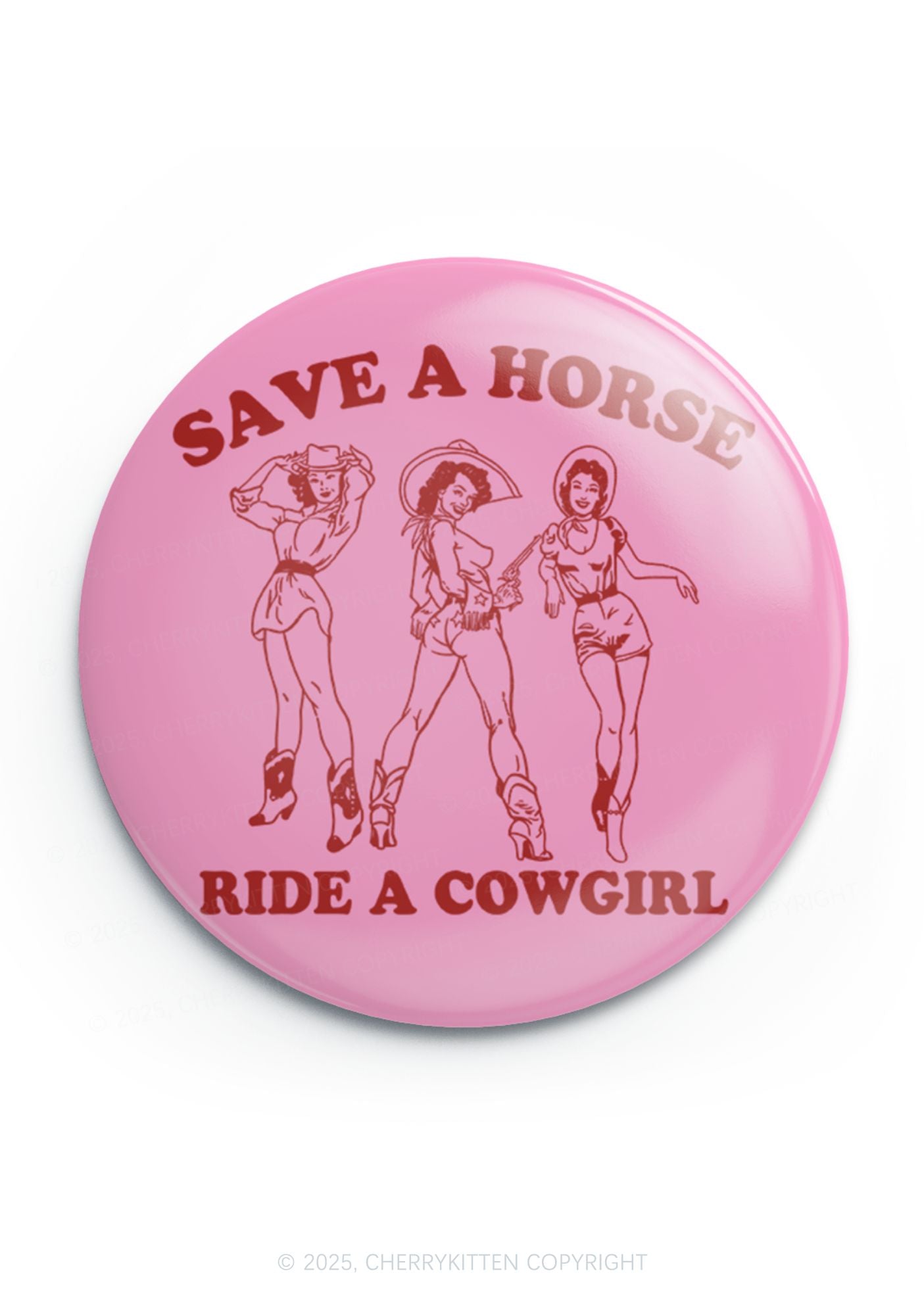 Ride A Cowgirl Pride 1Pc Y2K Pin Badge Cherrykitten