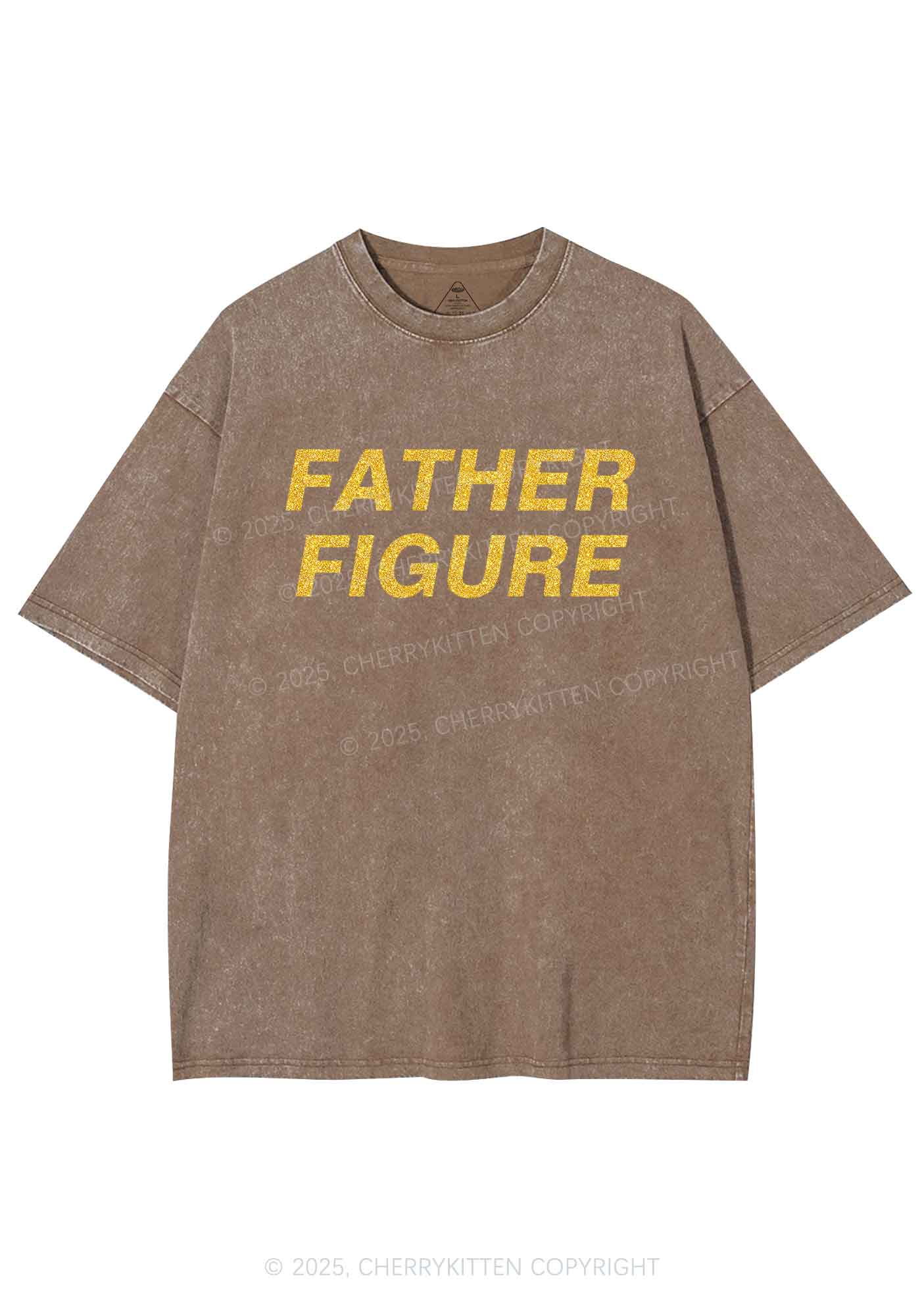 Glitter Father Figure Y2K Shirts Washed Tee Cherrykitten
