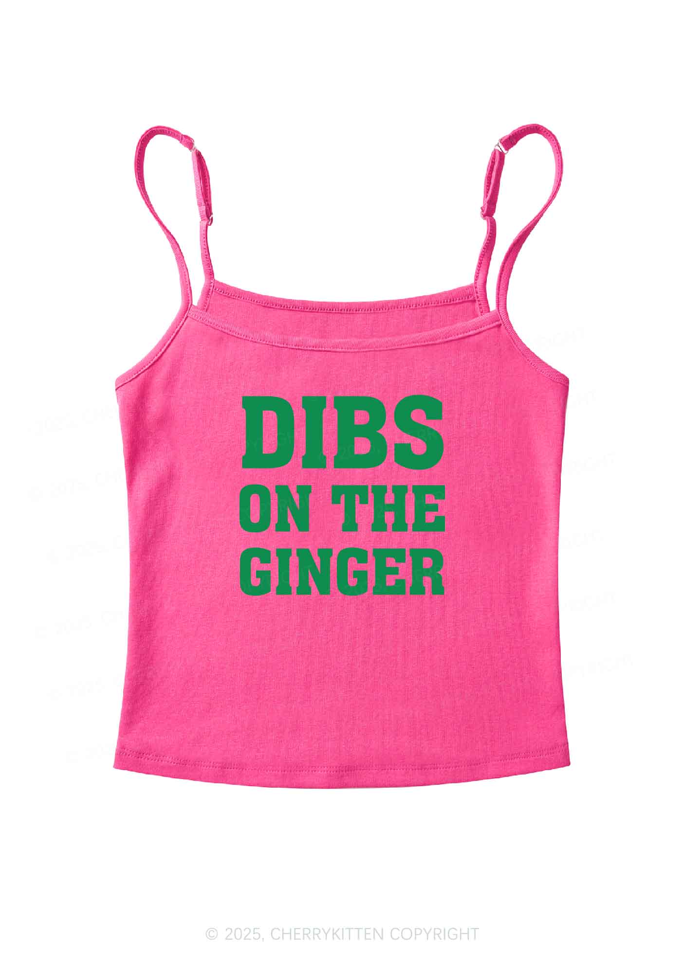 Dibs On The Ginger St Patricks Y2K Spaghetti Strap Cami Cherrykitten