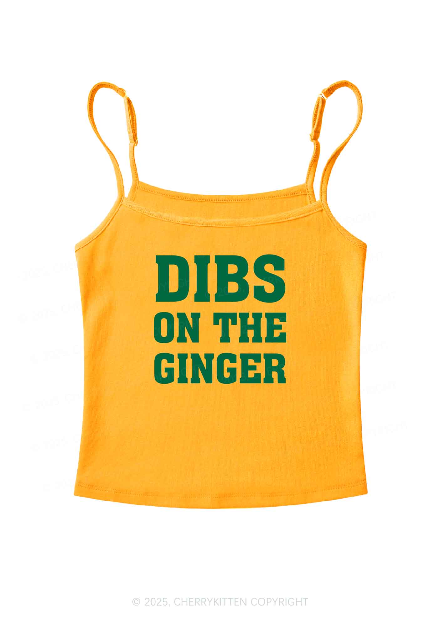 Dibs On The Ginger St Patricks Y2K Spaghetti Strap Cami Cherrykitten