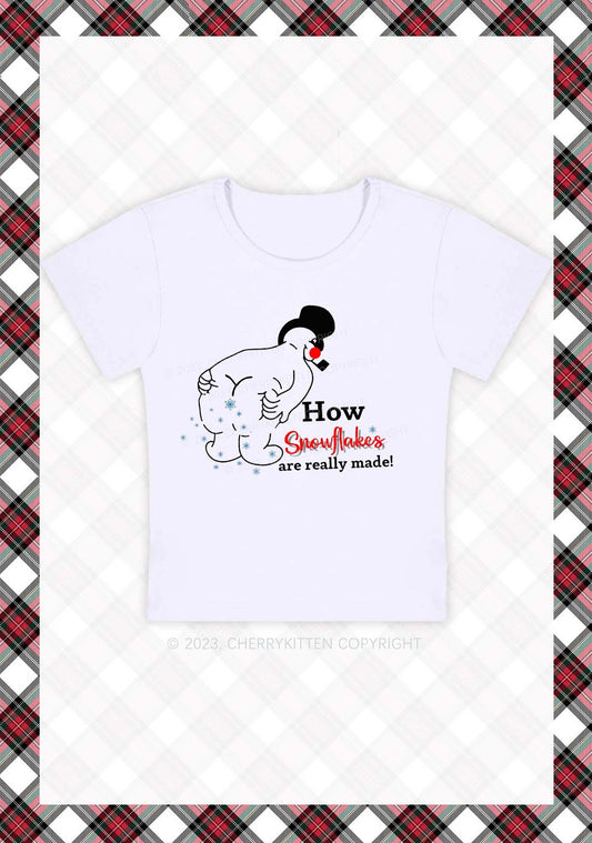 How Snowflakes Are Really Made Christmas Y2K Baby Tee Cherrykitten