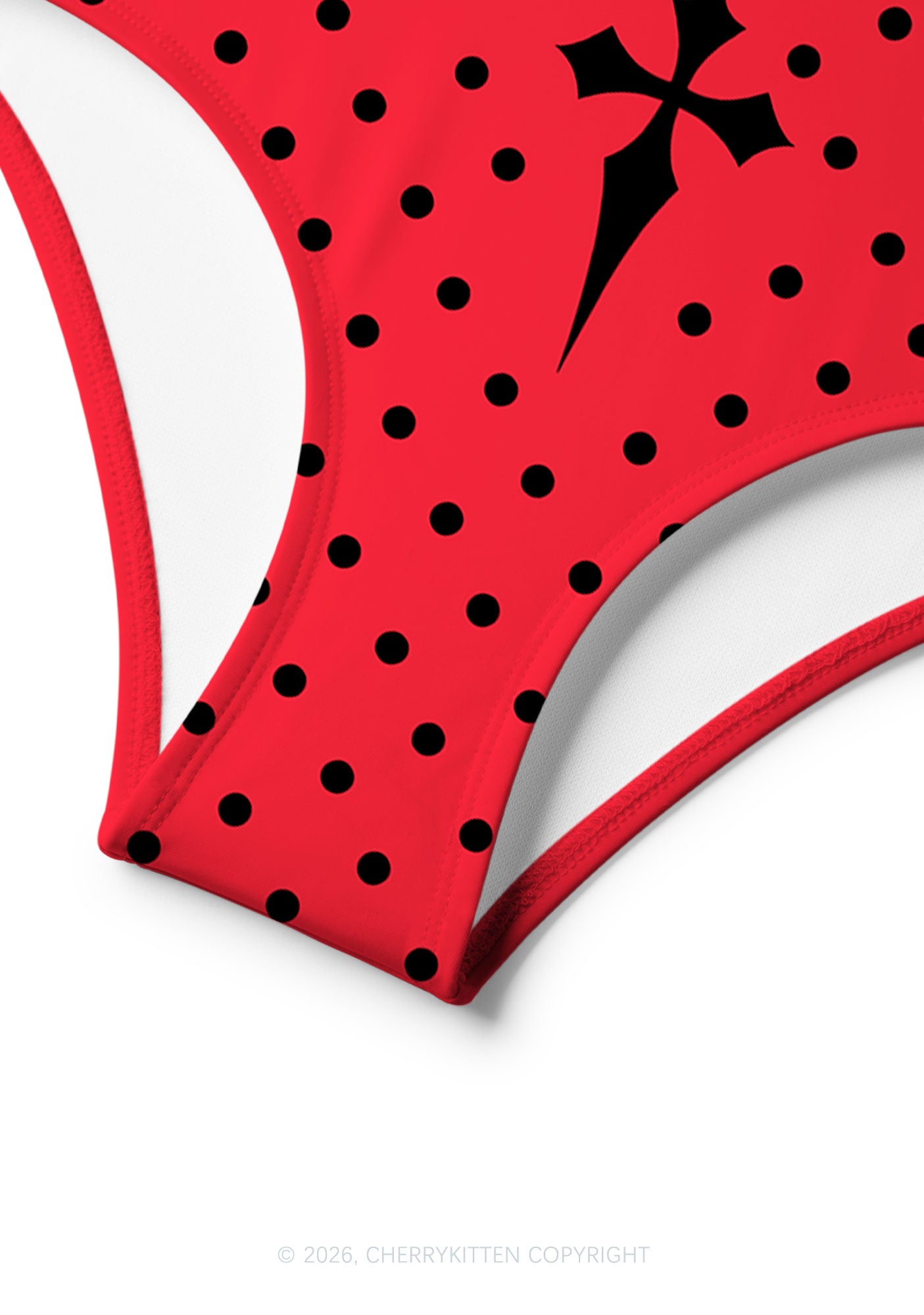 Goth Slxt Y2K Print Bikini Set Cherrykitten