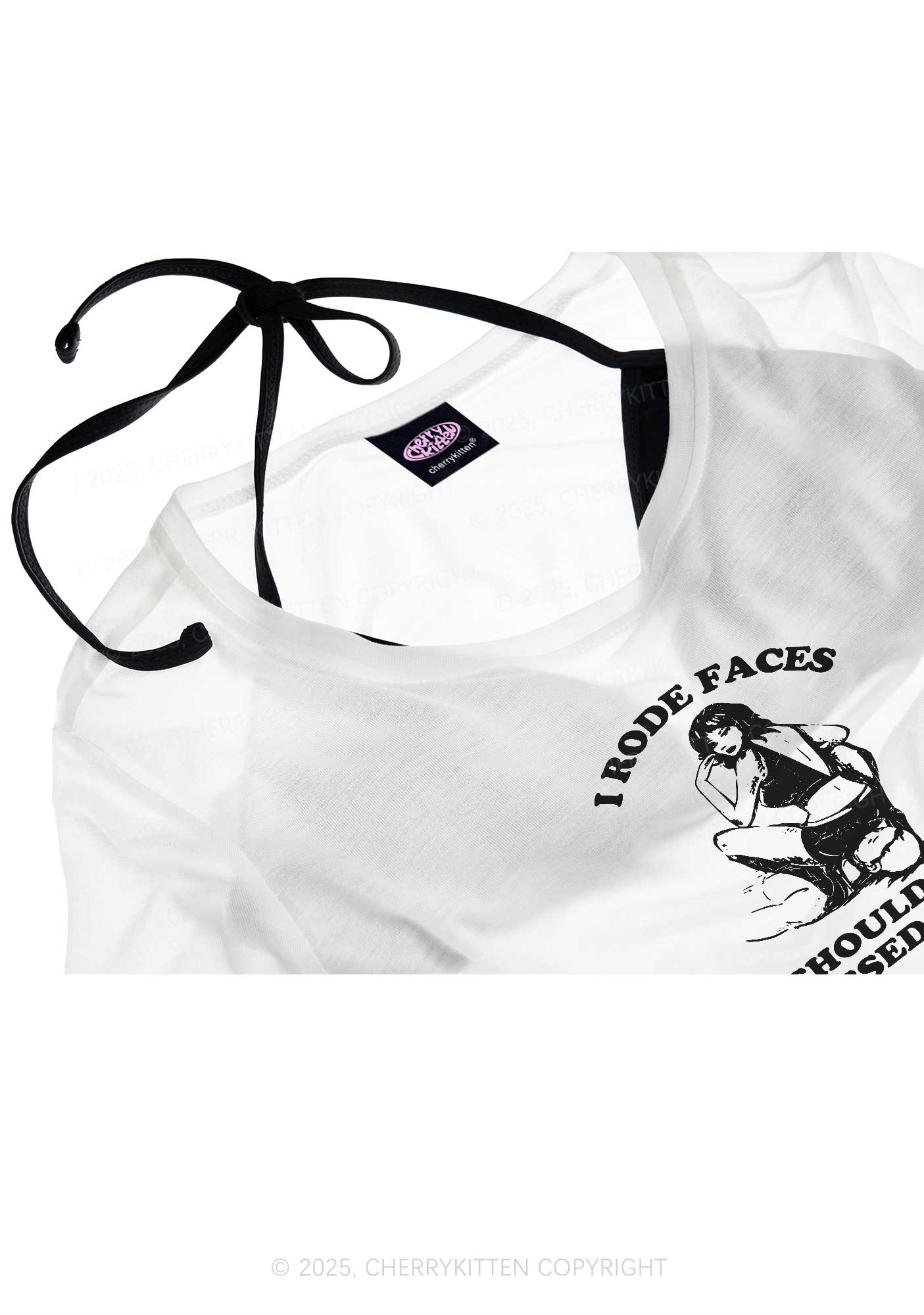 I Rode Faces Y2K Sheer Boyfriend Tee Cherrykitten