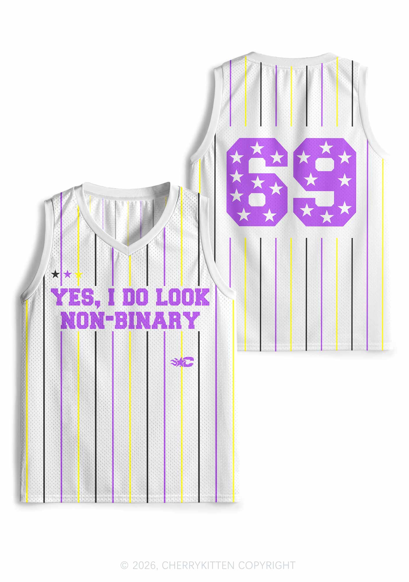 I Do Look Nonbinary Pride Y2K Sport Jersey Tank Cherrykitten