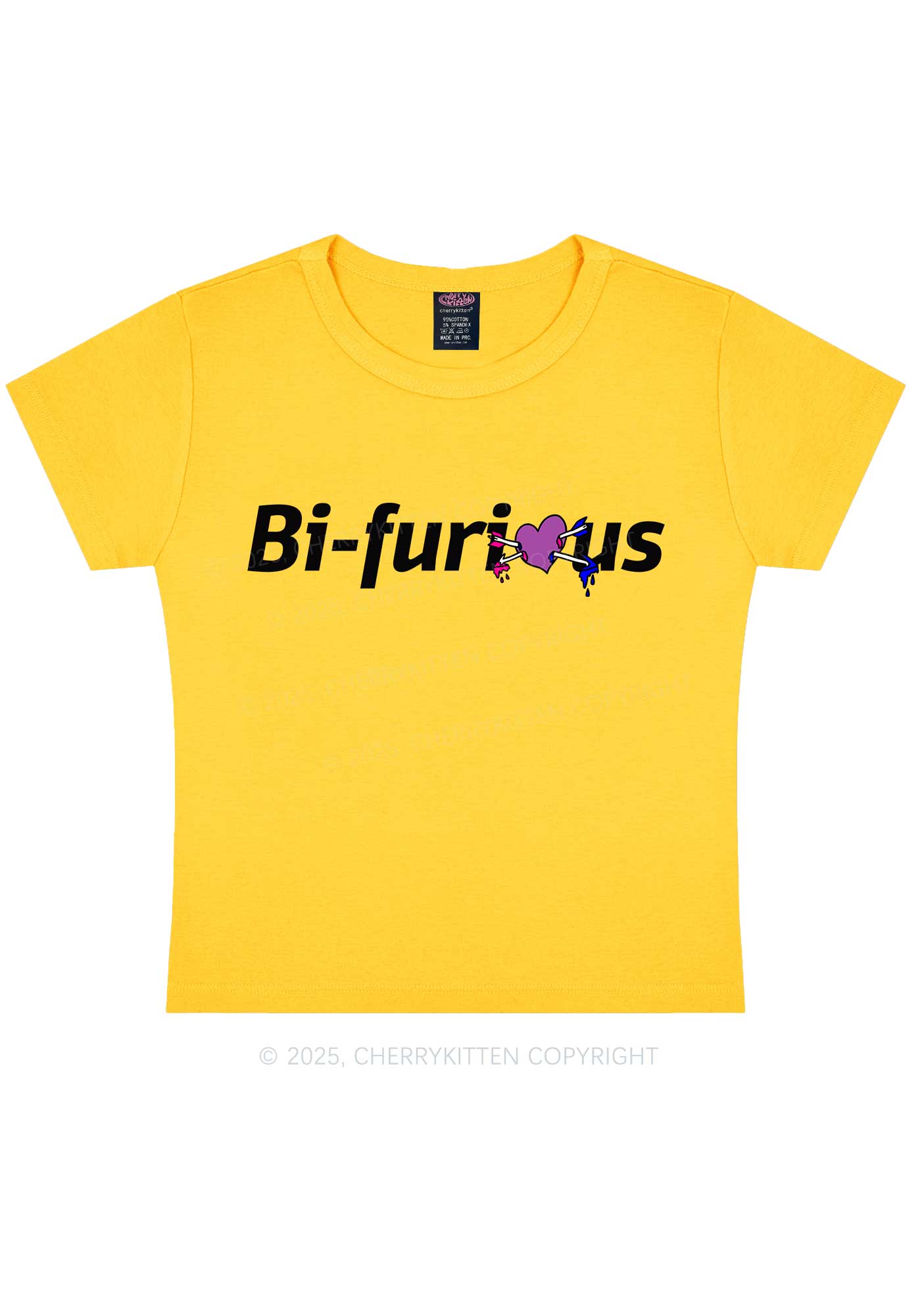 Bifurious Pride Y2K Baby Tee Cherrykitten