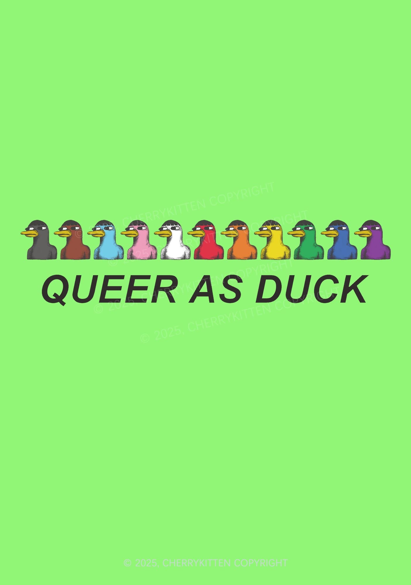 Queer As Duck Pride 1Pc Y2K Pin Badge Cherrykitten