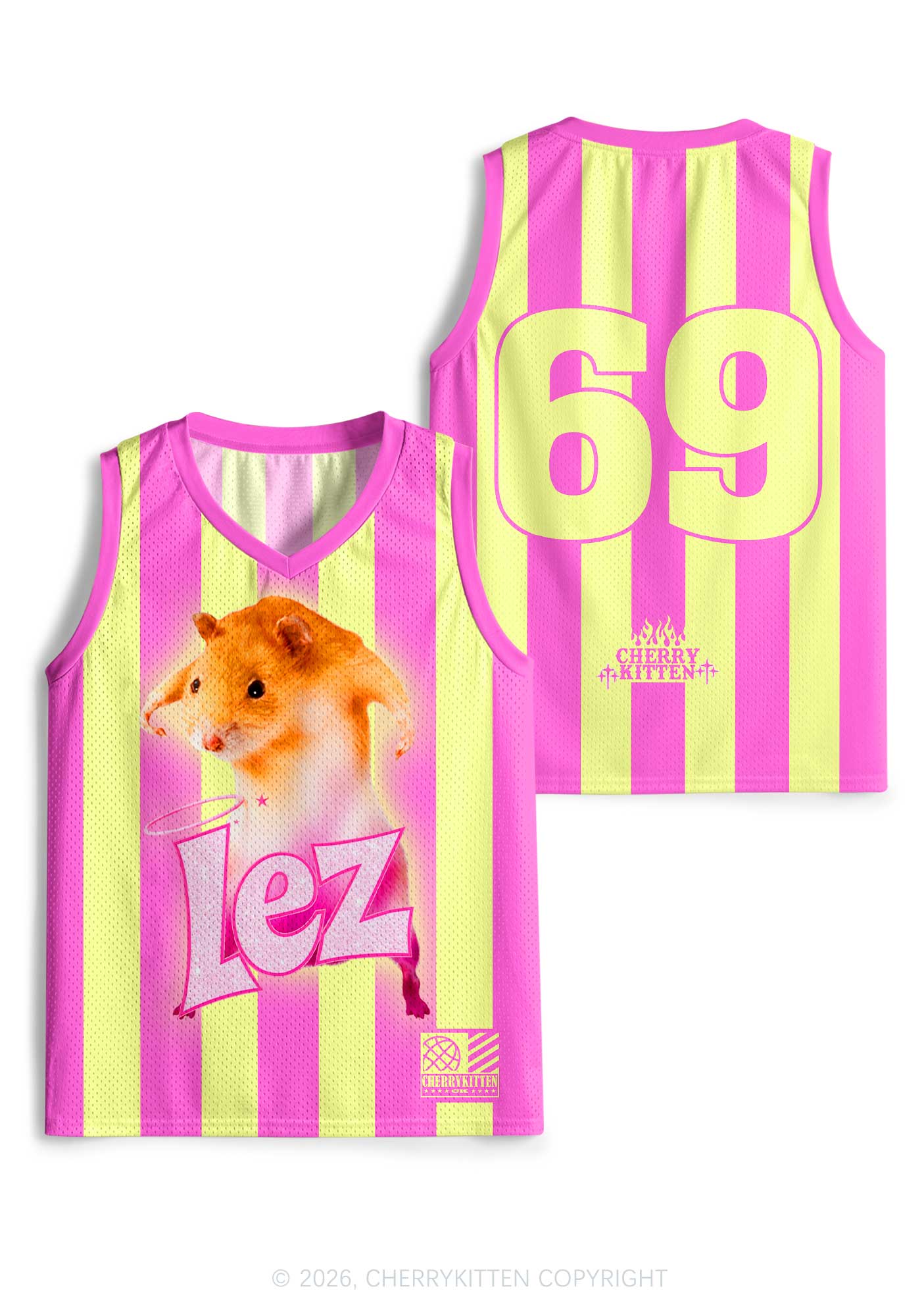 Lez Pink Ratz Pride Y2K Sport Jersey Tank Cherrykitten