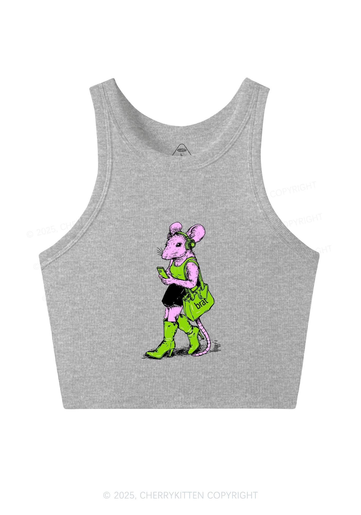 Brat Girl Y2K Crop Tank Top Cherrykitten