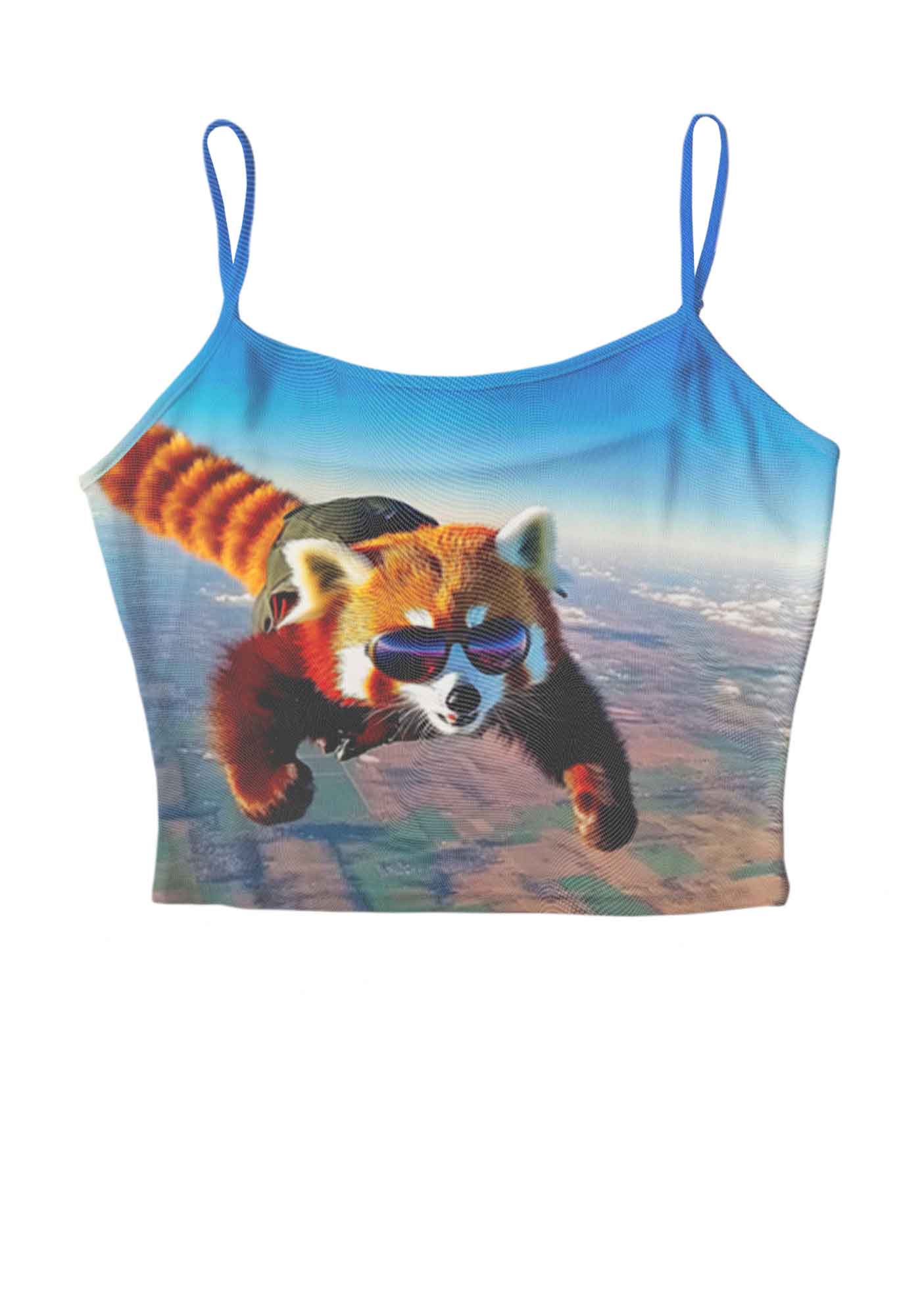 Flying Cool Raccoon Y2K Mesh Cami Tank Cherrykitten