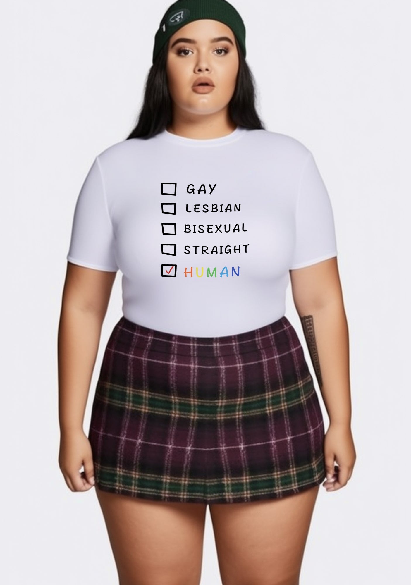 Curvy Gay Lesbian Bisexual Straight Human Baby Tee