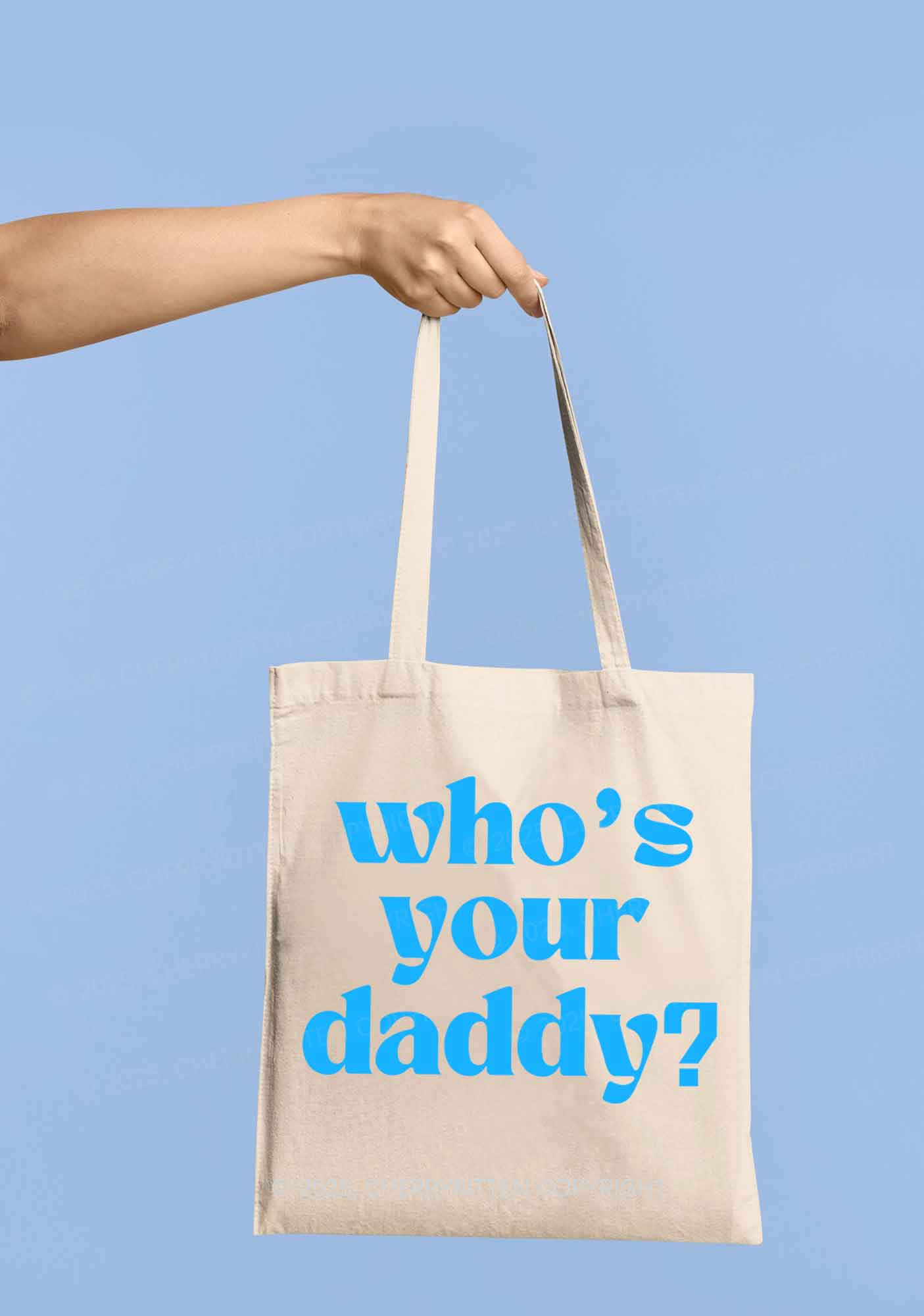 Whos Your Daddy Y2K Canvas Tote Bag Cherrykitten