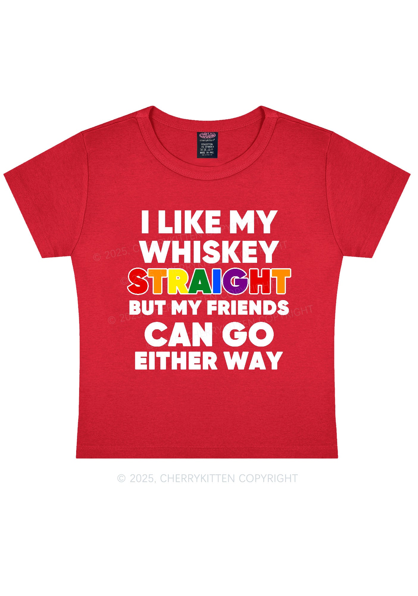 I Like Straight Pride Y2K Baby Tee Cherrykitten
