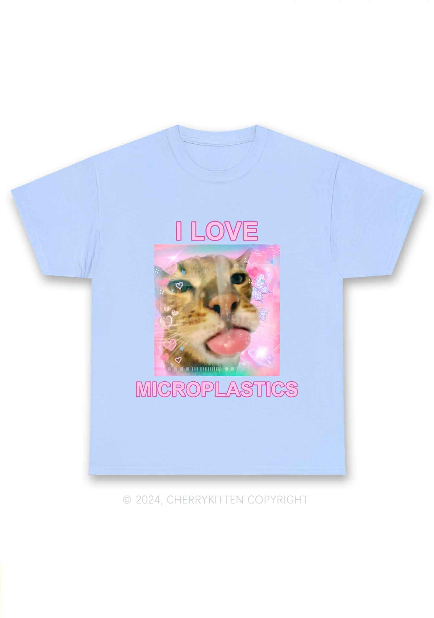 I Love Microplastics Y2K Chunky Shirt Cherrykitten