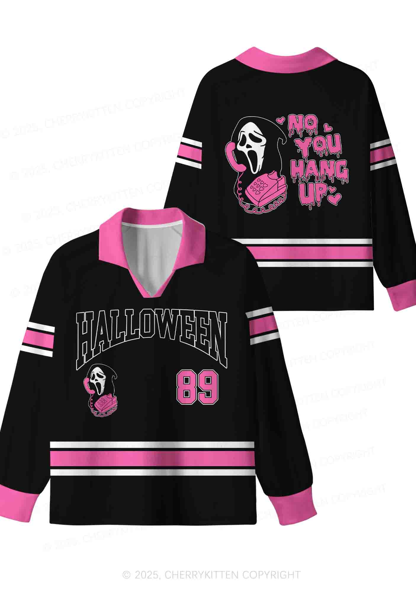 Halloween Custom Horror Call Y2K Sport Long Sleeve Jersey Shirts Cherrykitten