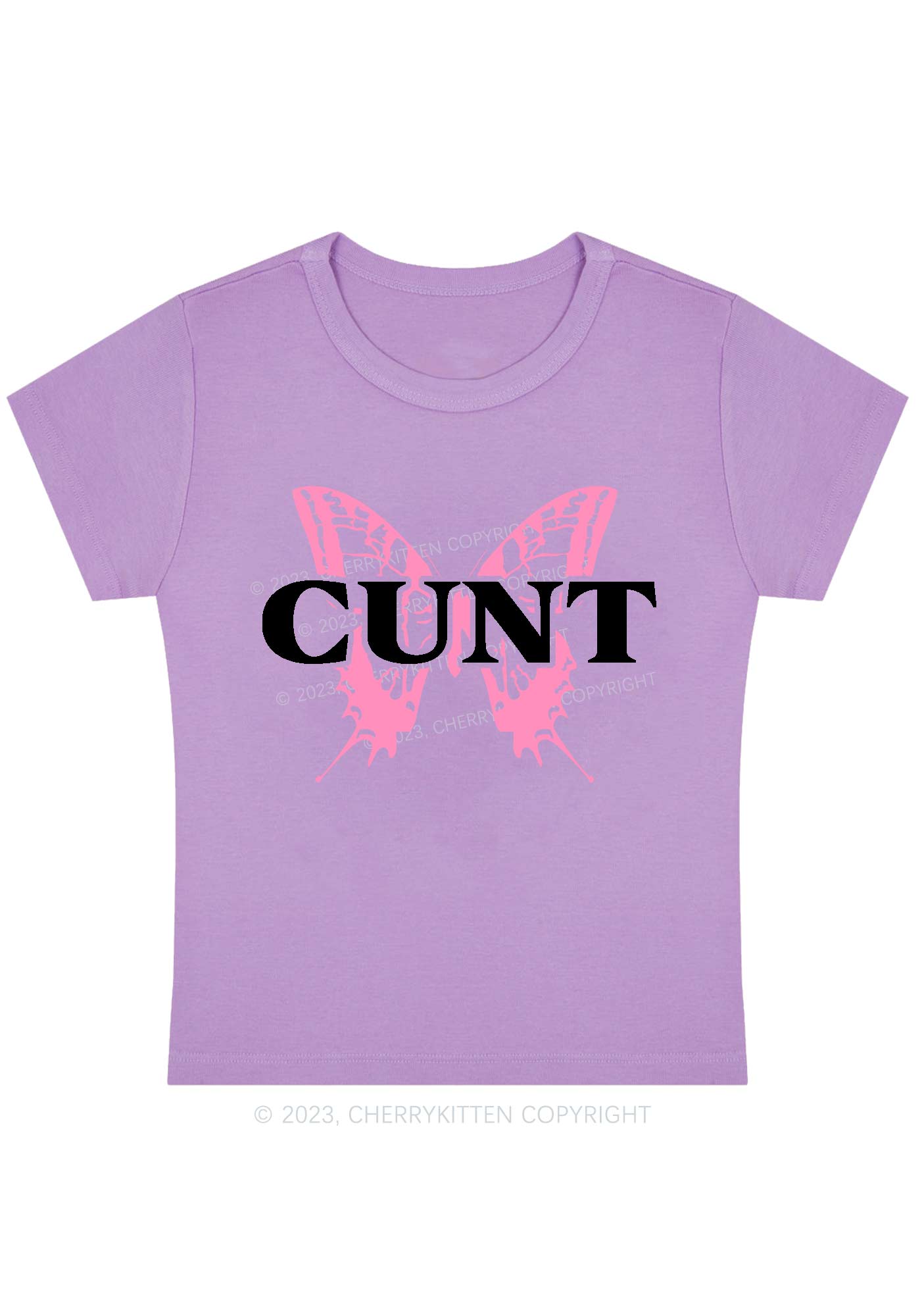Curvy Cunt Butterfly Baby Tee Cherrykitten